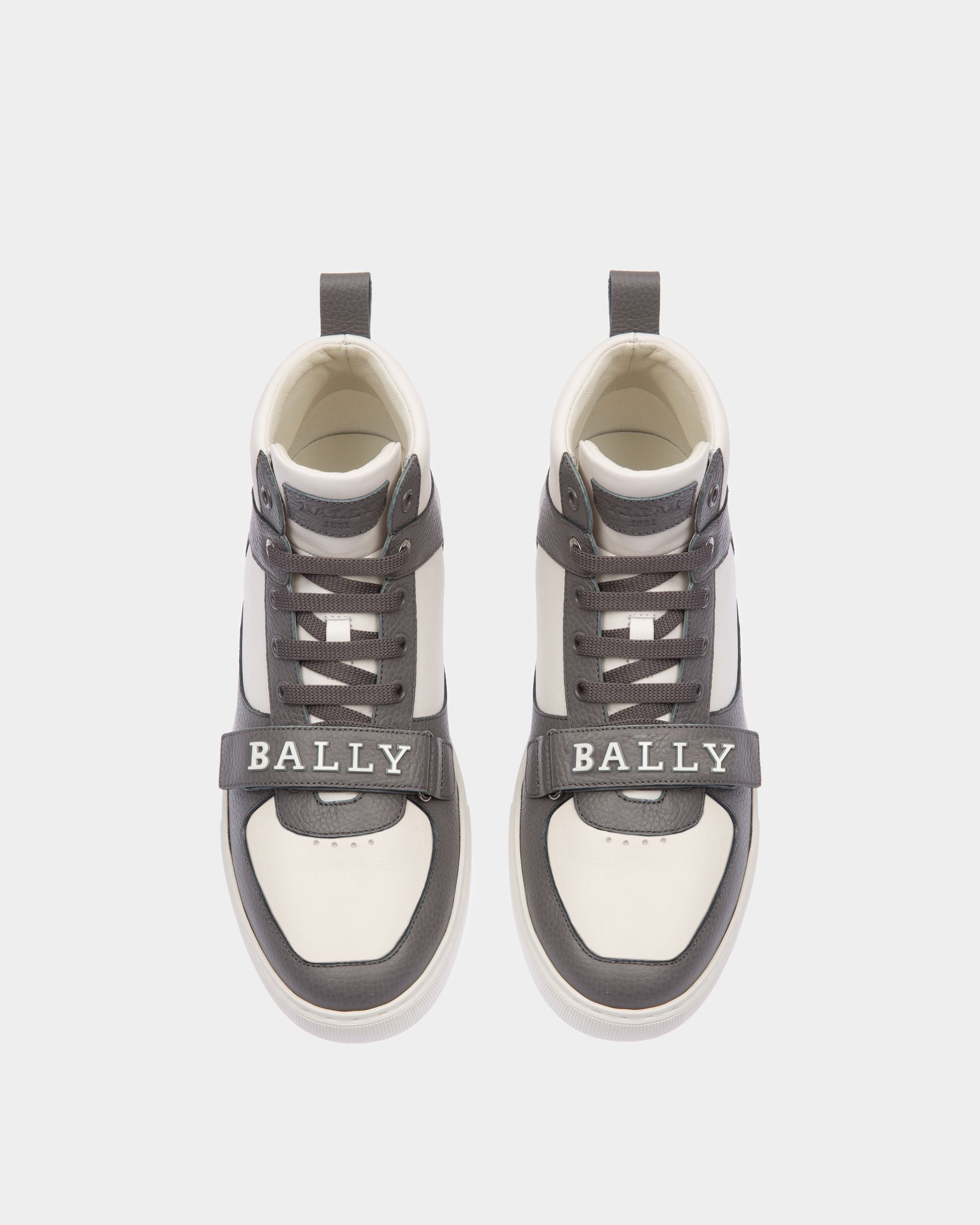 Merryk Sneakers En Cuir Gris Et Blanc - Homme - Bally - 02