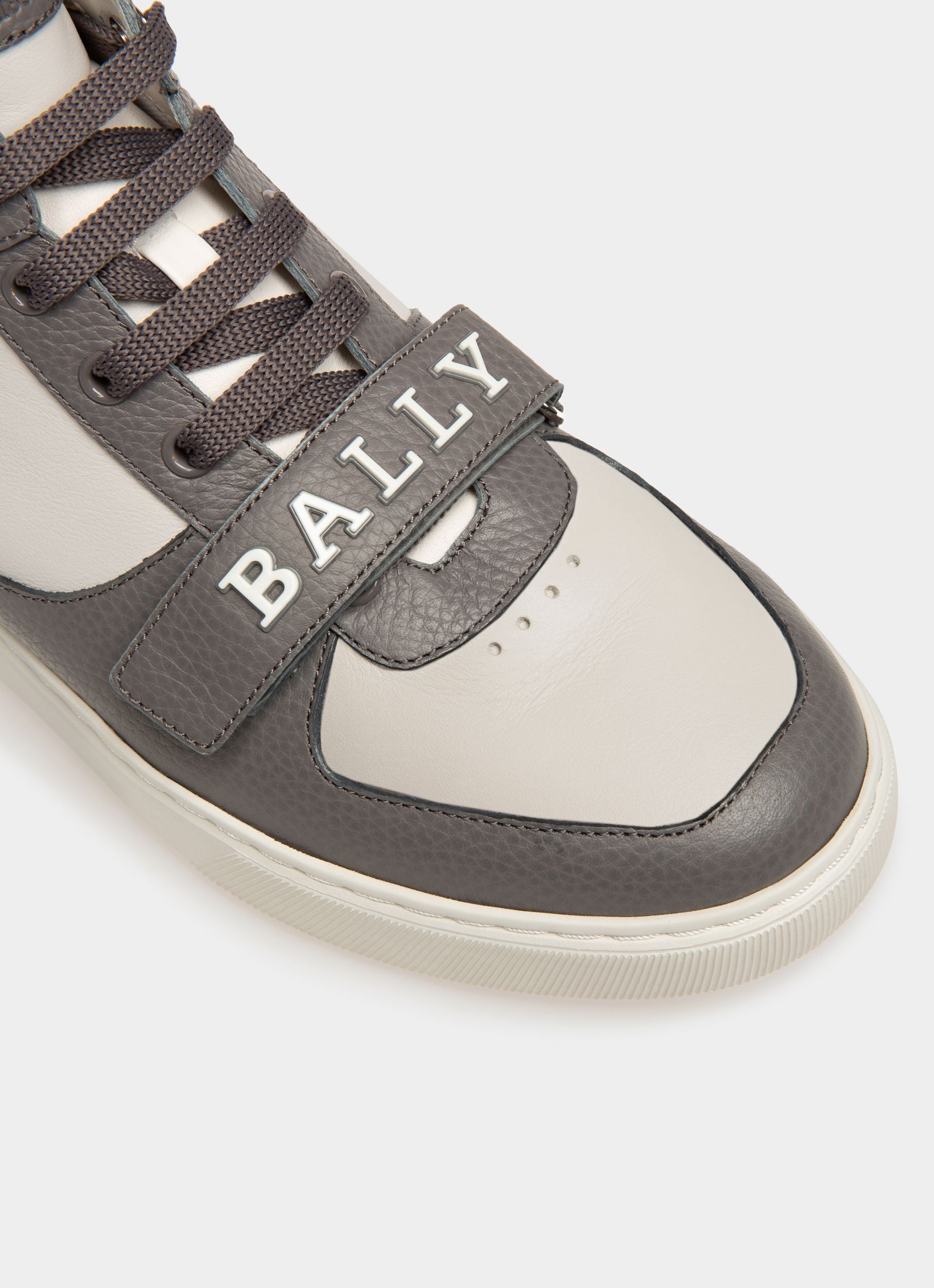 Merryk Sneakers En Cuir Gris Et Blanc - Homme - Bally - 06