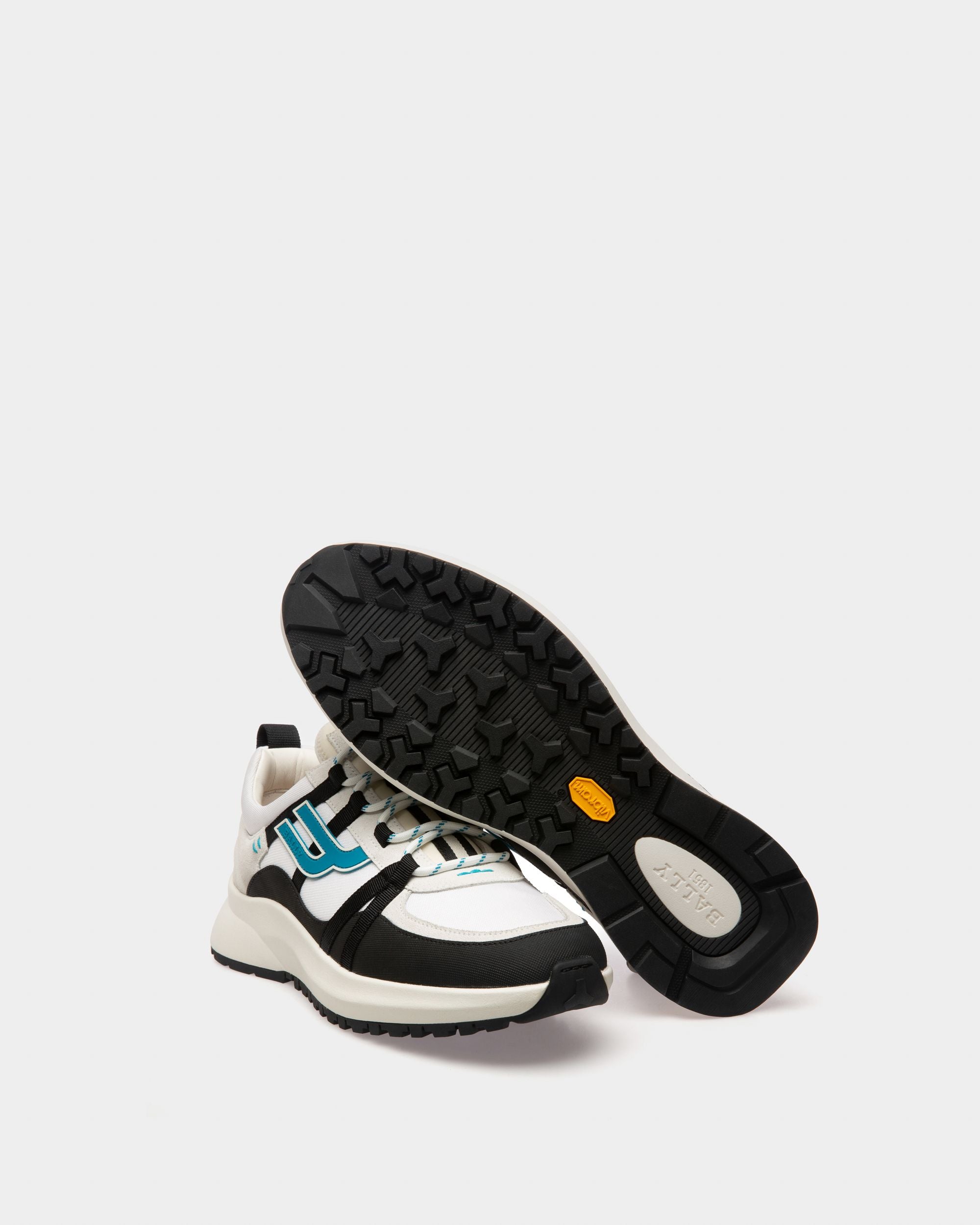 Damon Sneakers En Tissu Et Cuir En Noir Et Blanc - Homme - Bally - 05