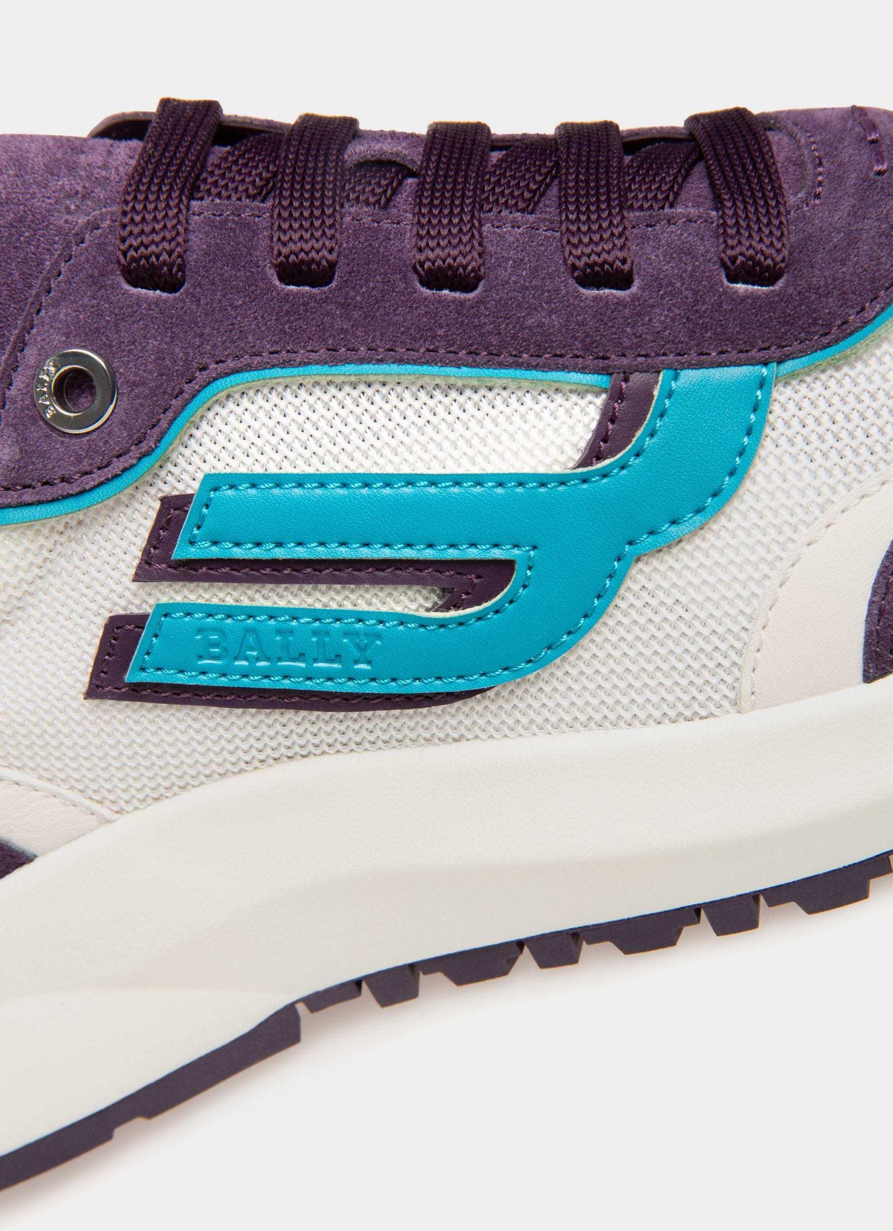 Demmy Sneakers En Mesh & Cuir Blanc & Violet - Homme - Bally - 07