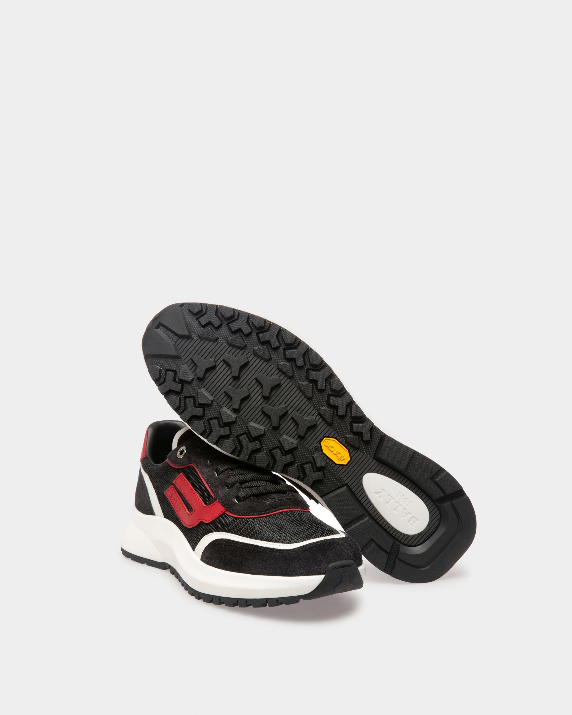 Demmy Sneakers En Maille Et Cuir Noir - Homme - Bally - 03