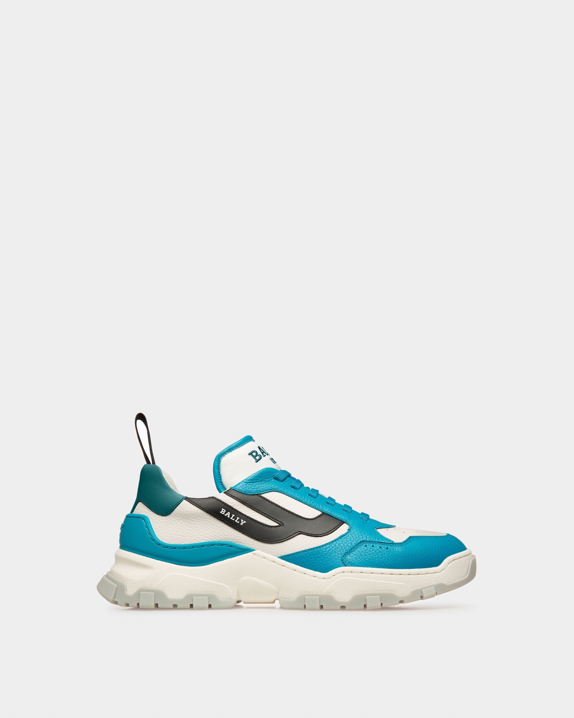 Holden Sneakers En Cuir Et Tissu Bleu Et Blanc - Homme - Bally - 01