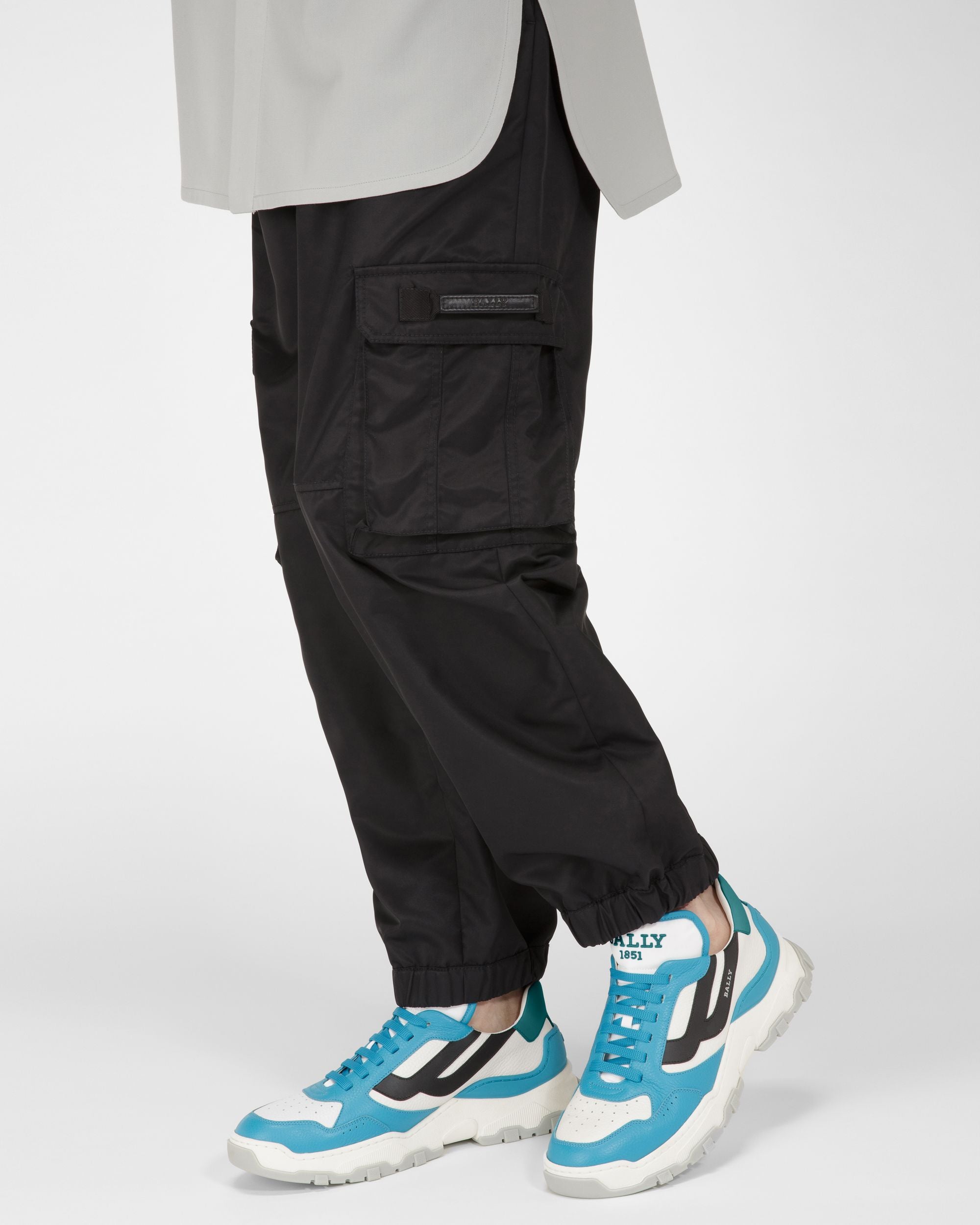 Holden Sneakers En Cuir Et Tissu Bleu Et Blanc - Homme - Bally - 07