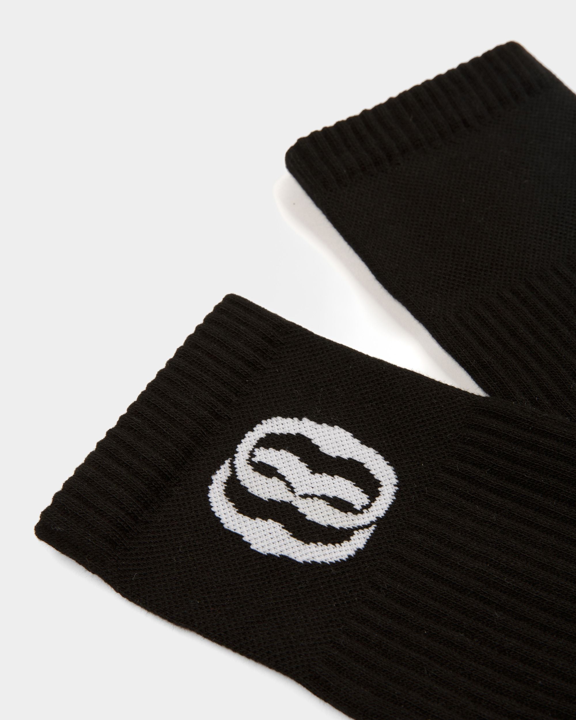 Chaussettes Emblem En coton noir - Homme - Bally - 02