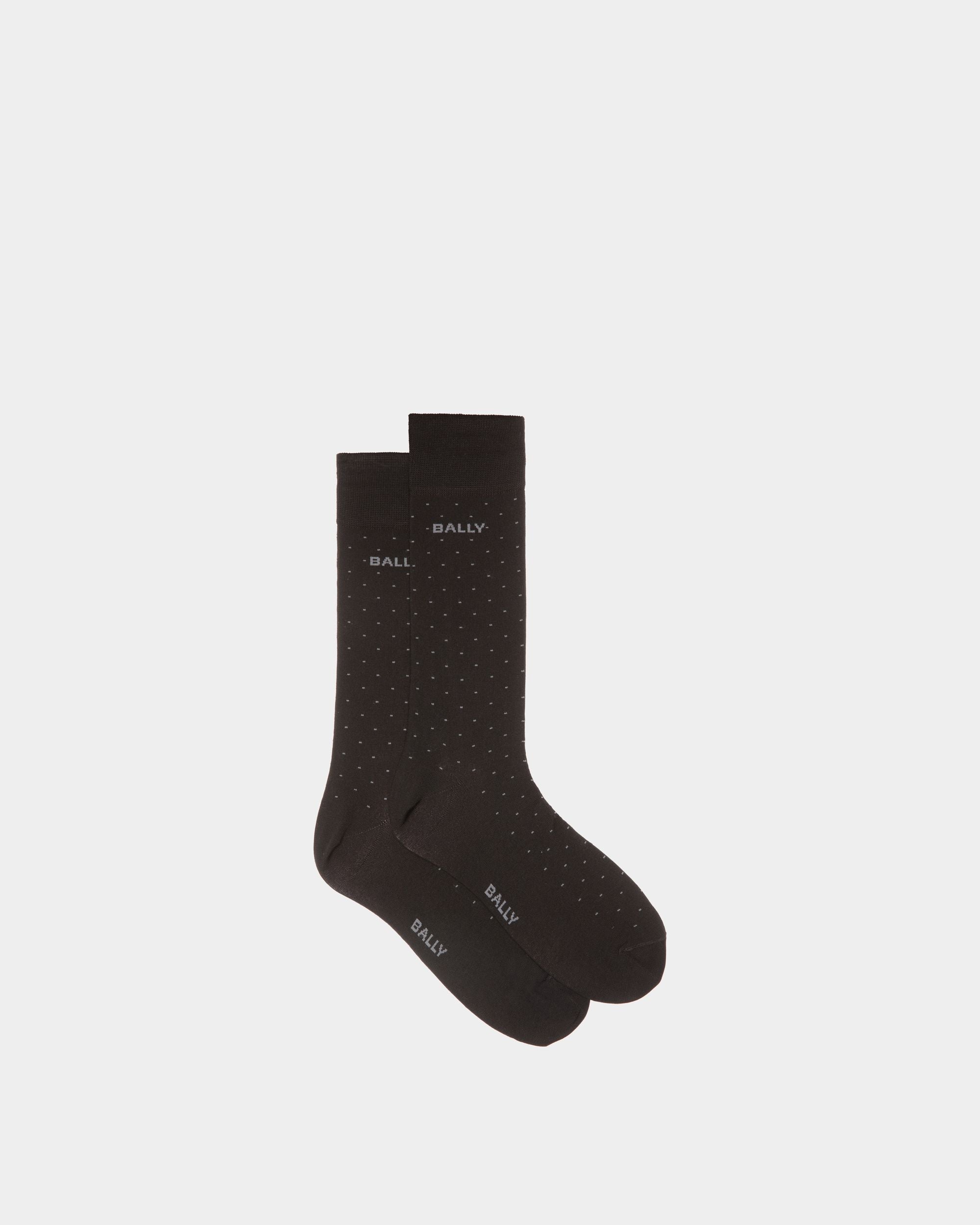 Chaussettes En Coton Noir - Homme - Bally - 01