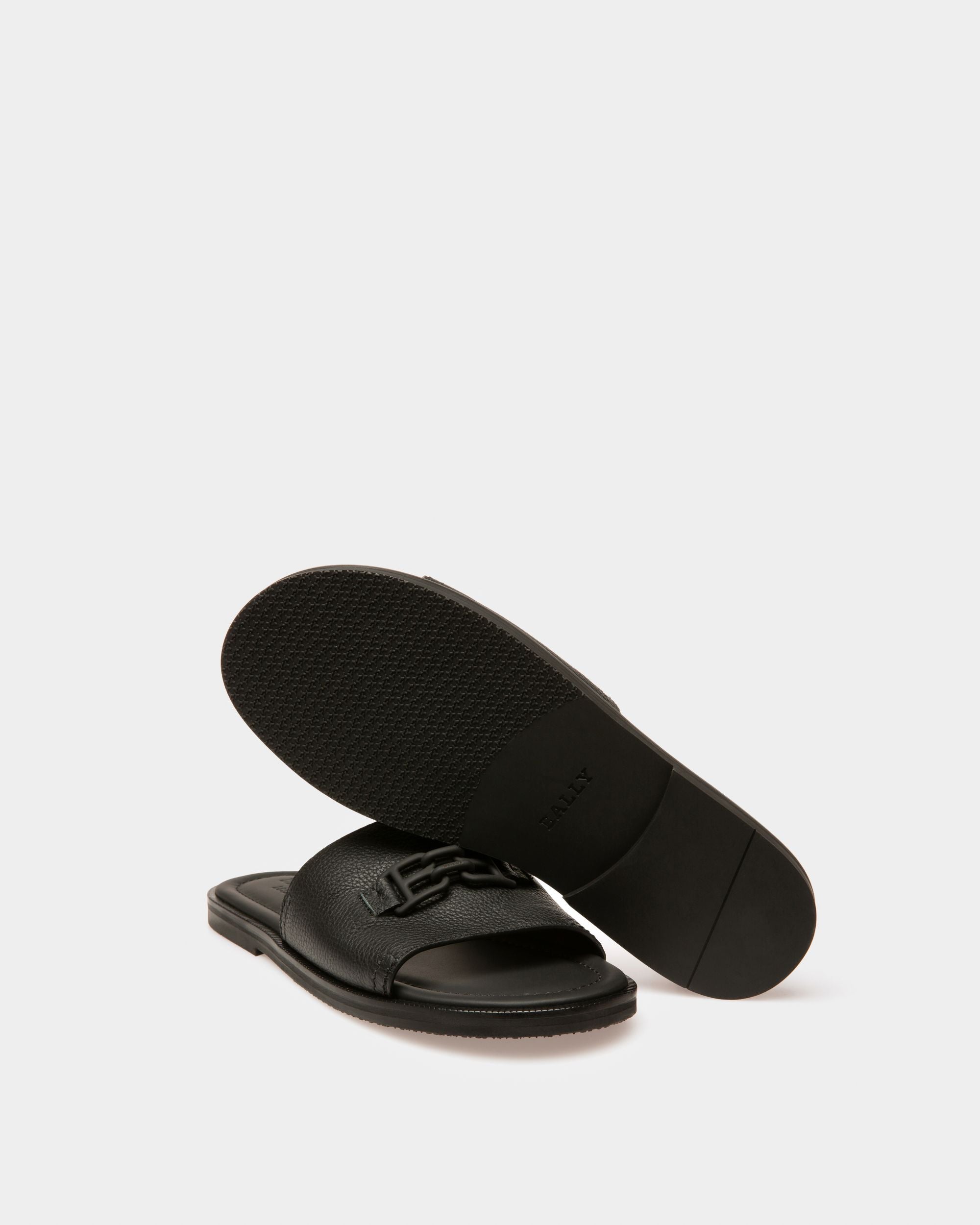 Jareth Sandales En Cuir Noir - Homme - Bally - 04
