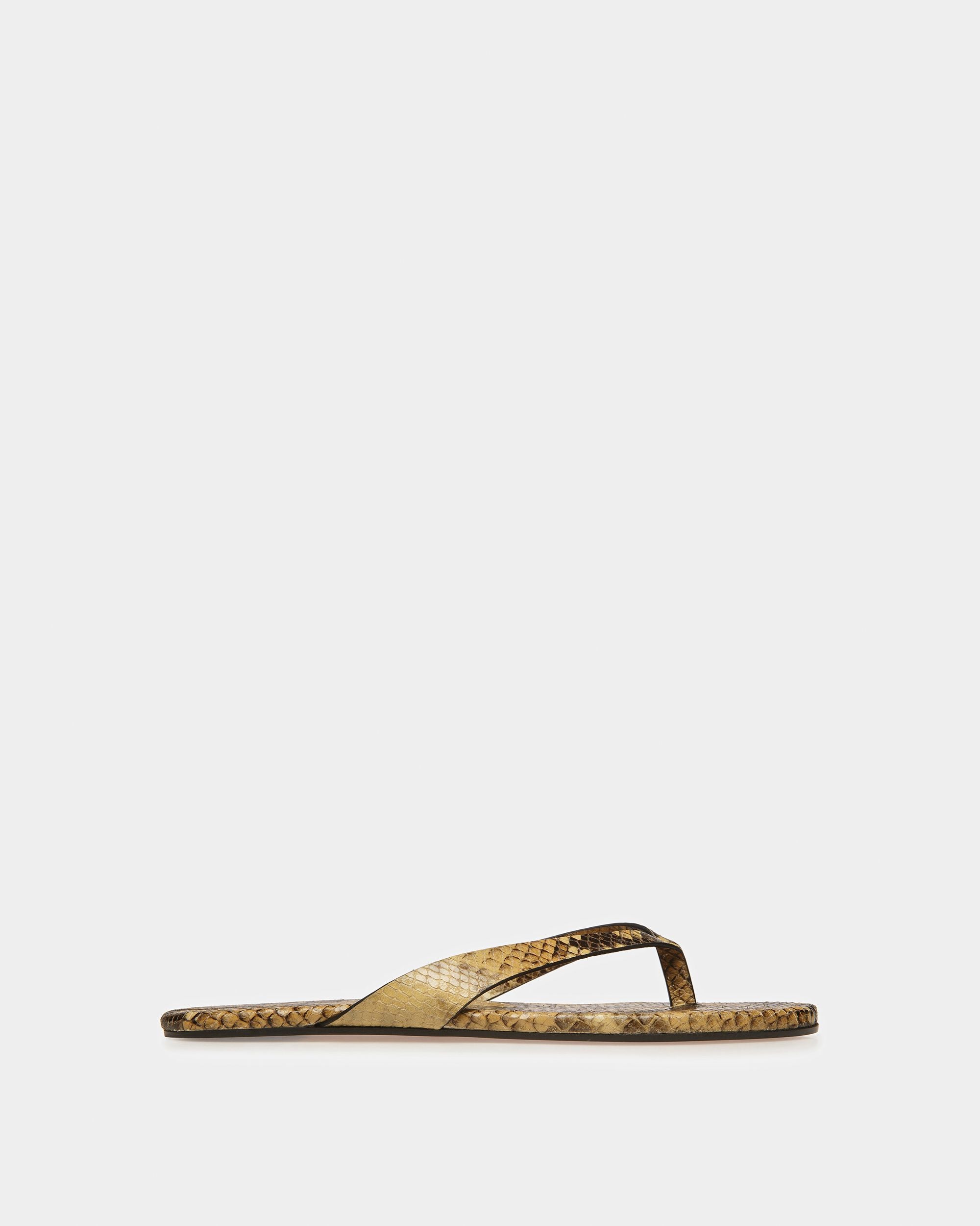 Sandale Modèle Entredoigt San Fernando Finition Imprimé Python - Homme - Bally - 01