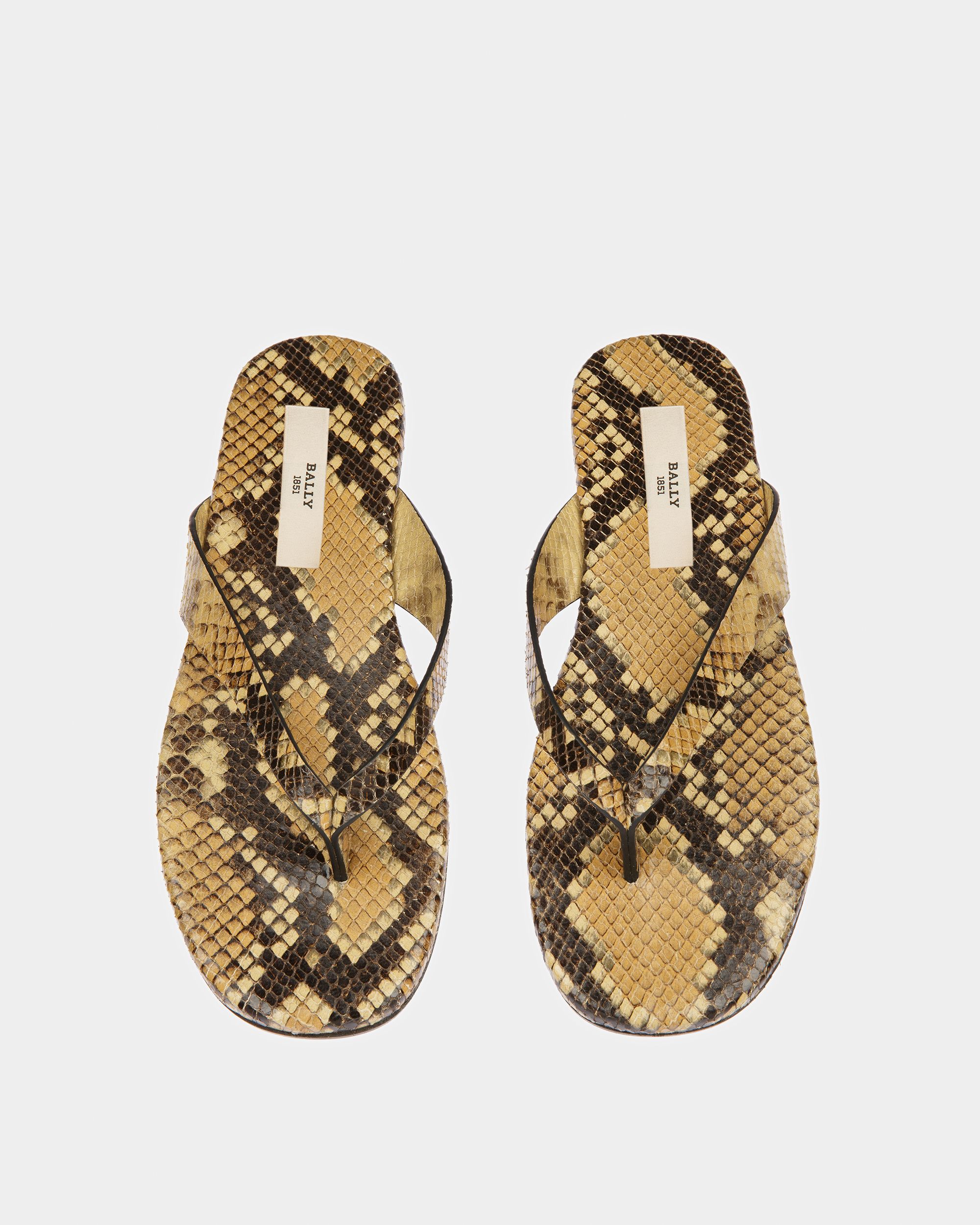 Sandale Modèle Entredoigt San Fernando Finition Imprimé Python - Homme - Bally - 02