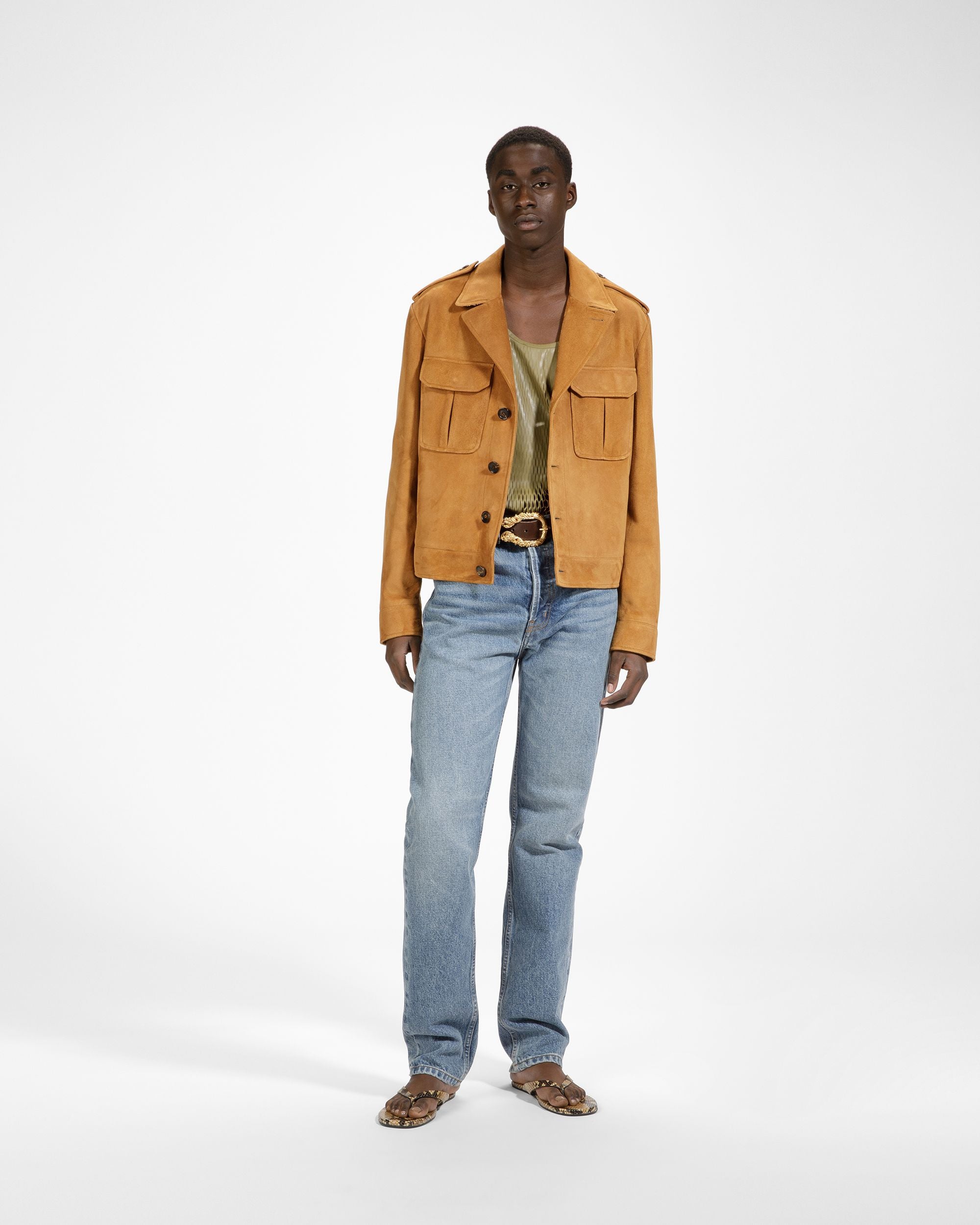 Sandale Modèle Entredoigt San Fernando Finition Imprimé Python - Homme - Bally - 10