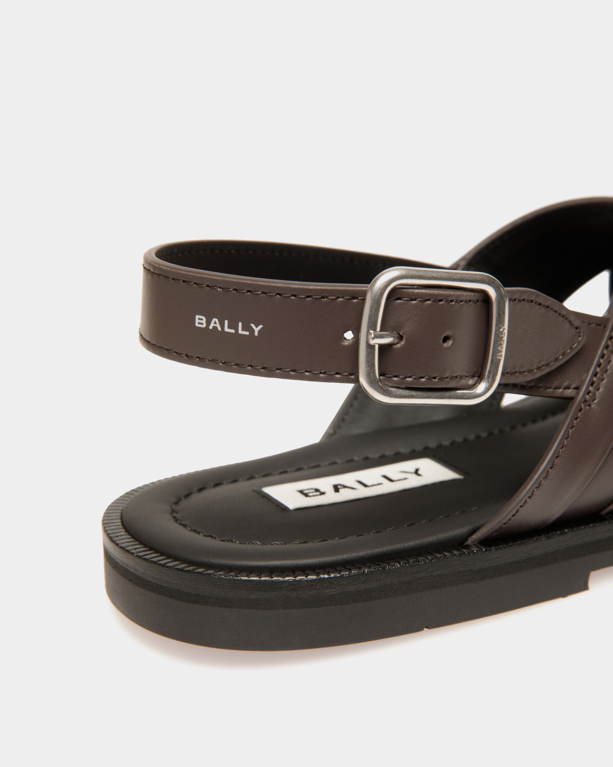 Sandale Glide En Cuir Ebano - Homme - Bally - 05