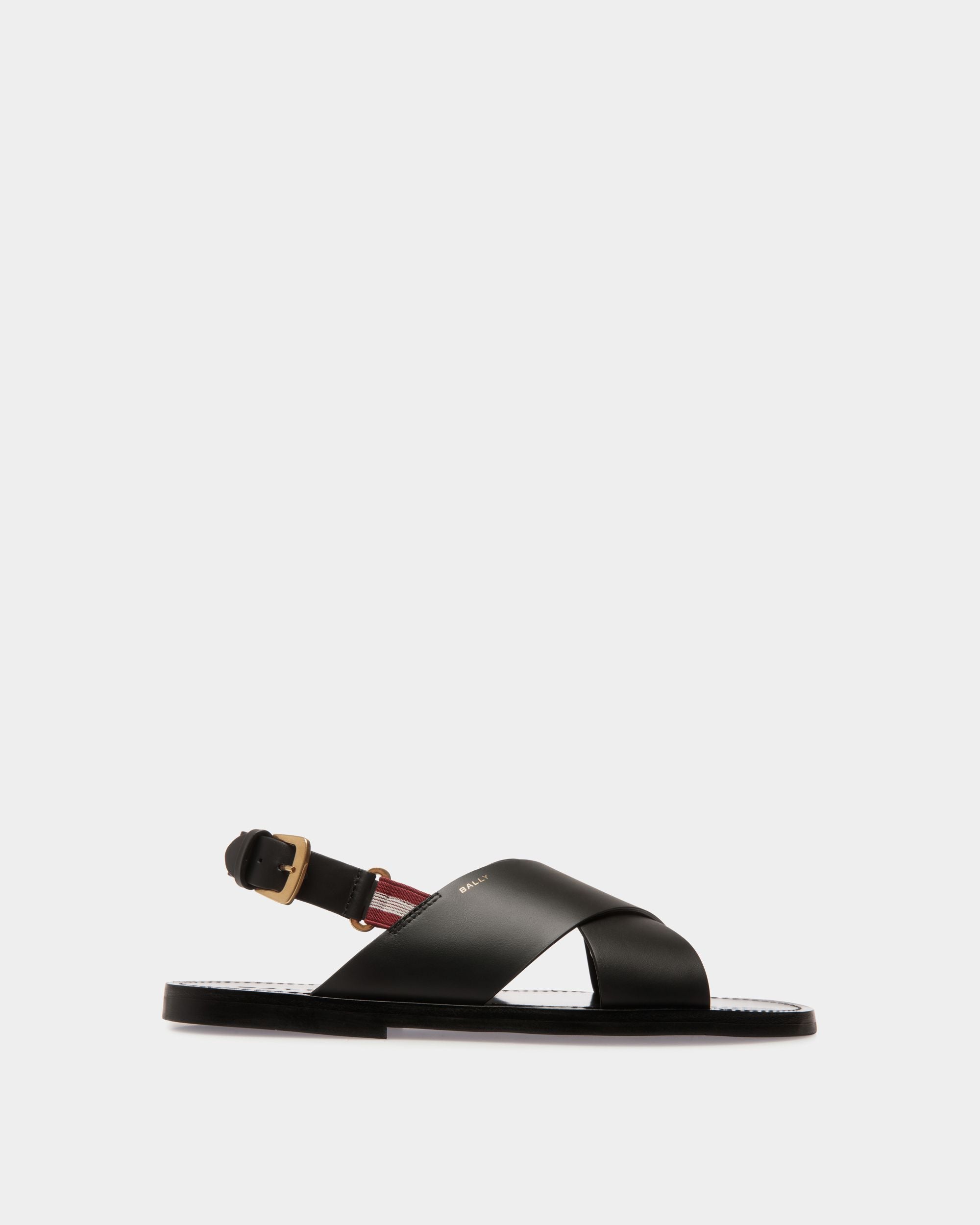 Sandale Chateau En Cuir Noir - Homme - Bally - 01