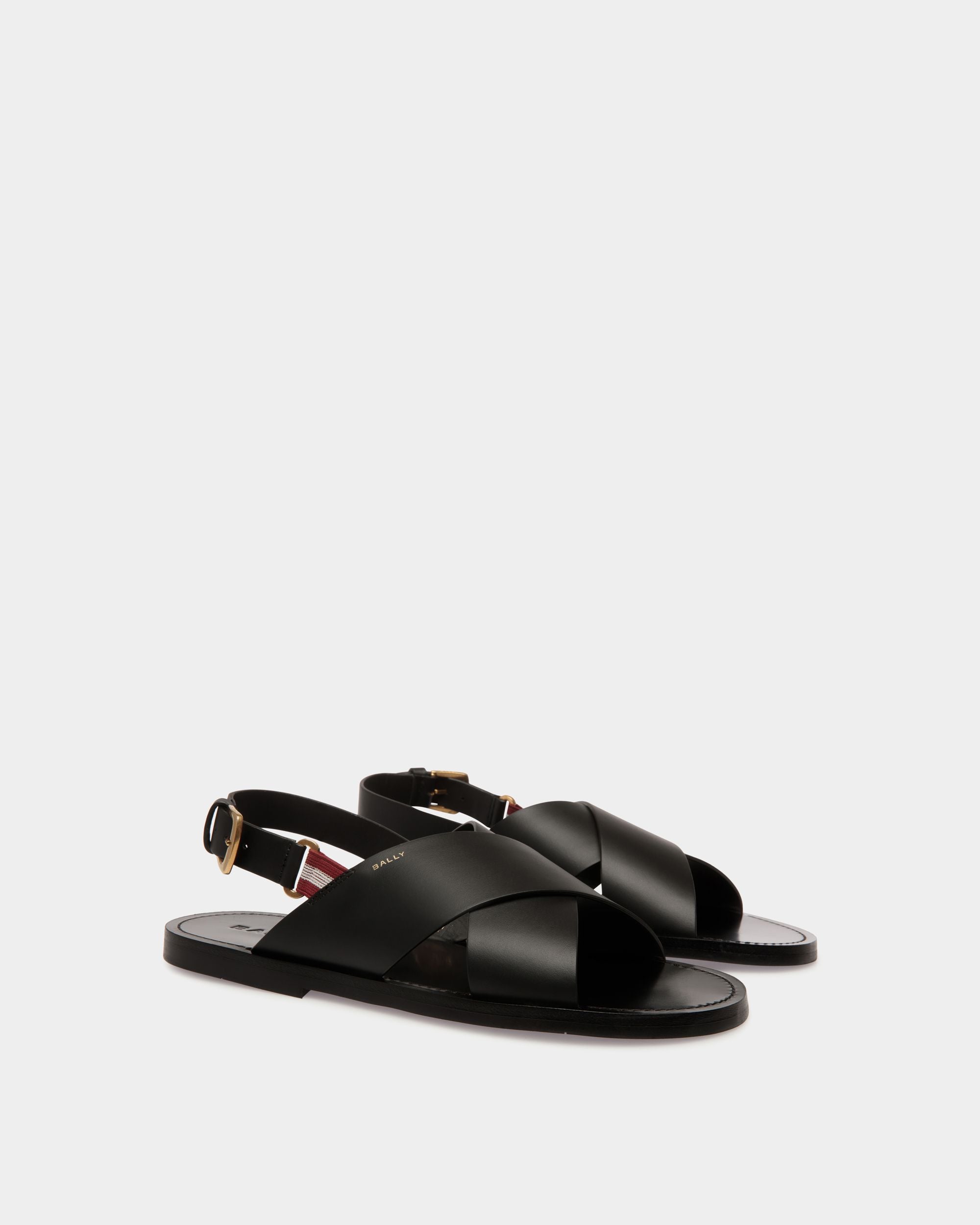 Sandale Chateau En Cuir Noir - Homme - Bally - 03