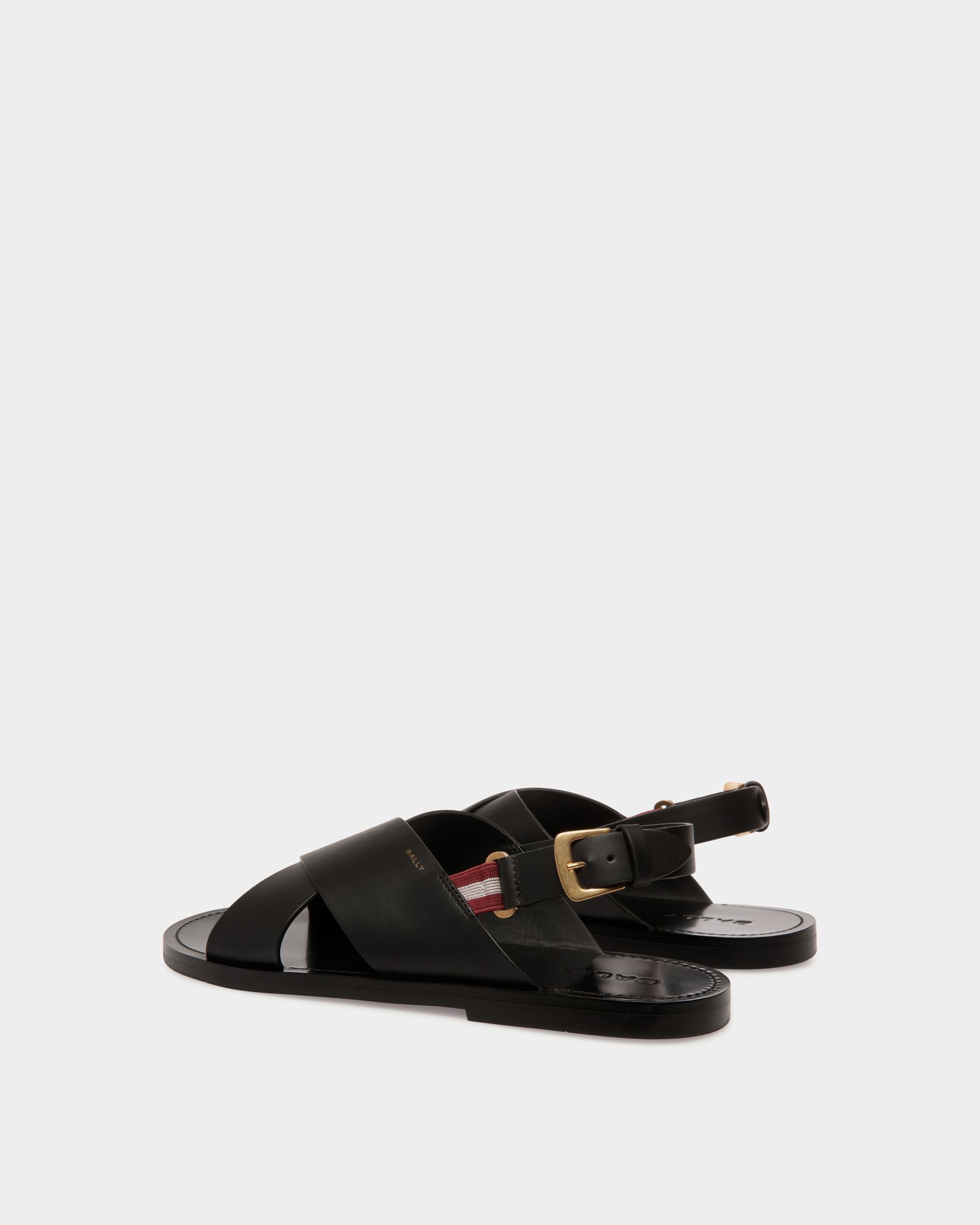 Sandale Chateau En Cuir Noir - Homme - Bally - 04