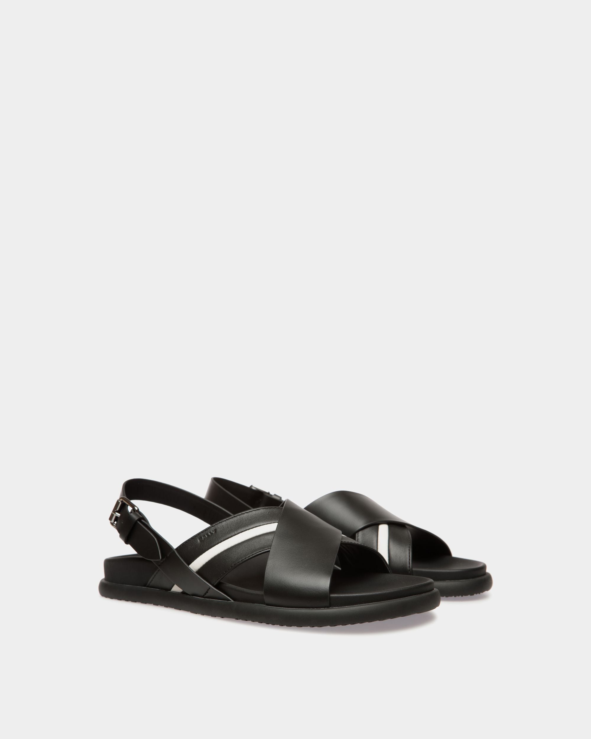 Sandale Newport En Cuir Noir - Homme - Bally - 03