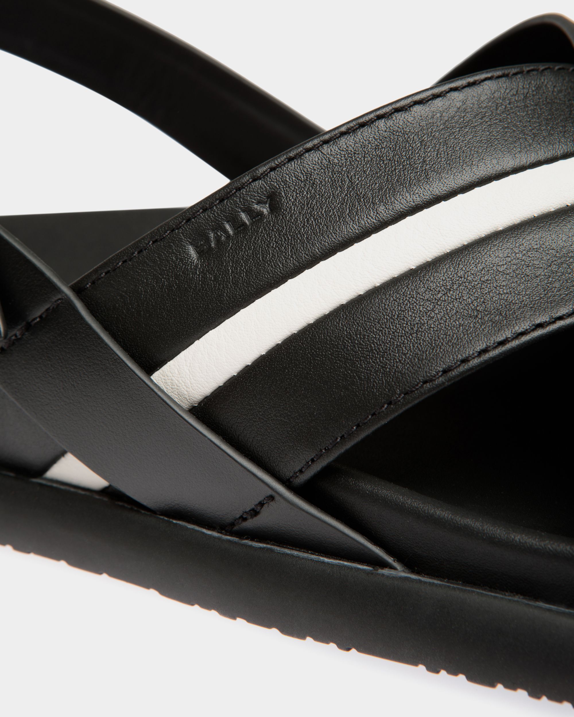 Sandale Newport En Cuir Noir - Homme - Bally - 06