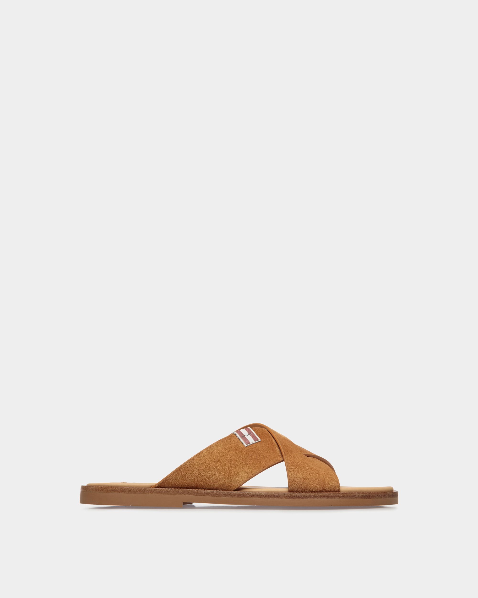 Sandale Glide En Daim Marron - Homme - Bally - 01