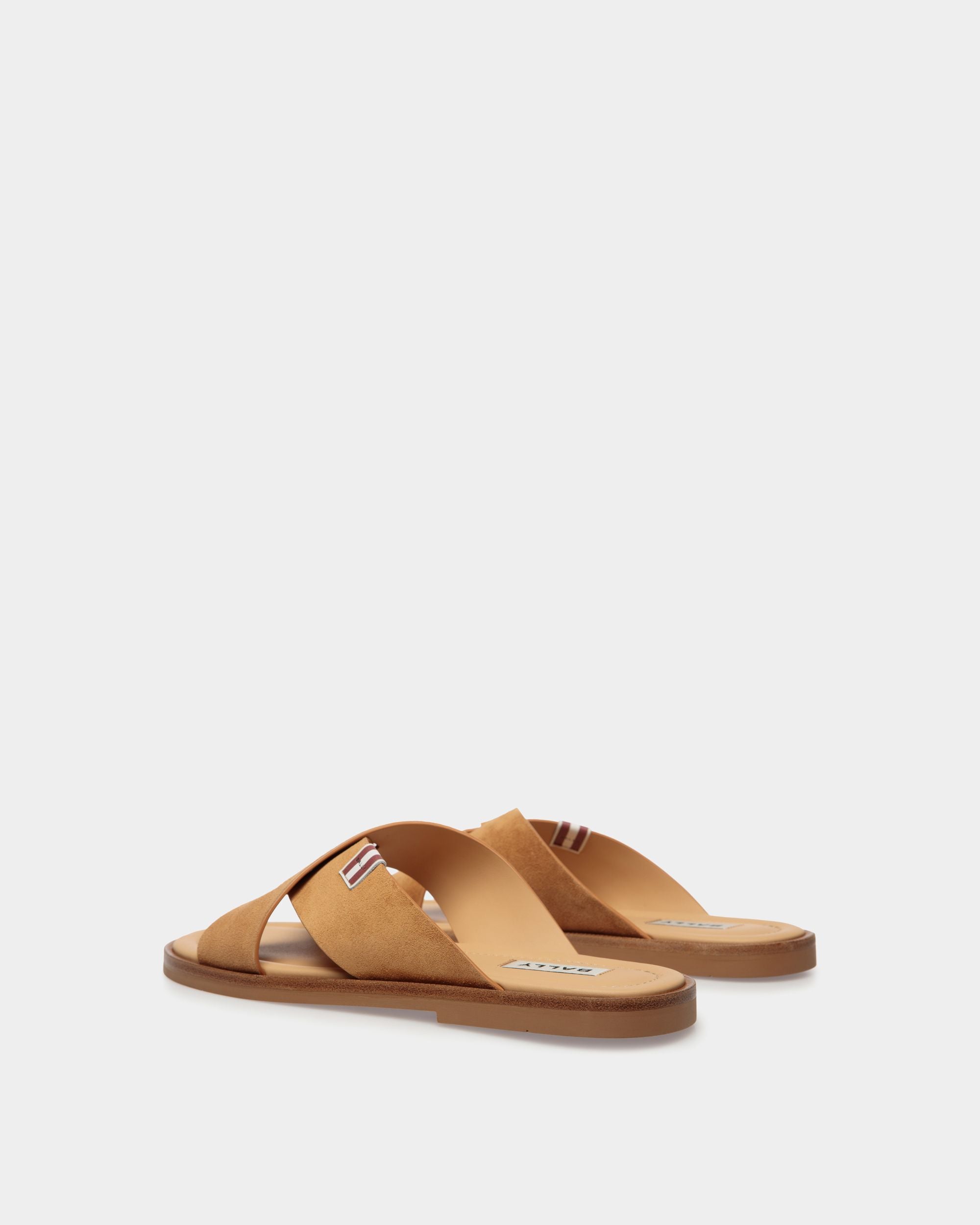 Sandale Glide En Daim Marron - Homme - Bally - 03