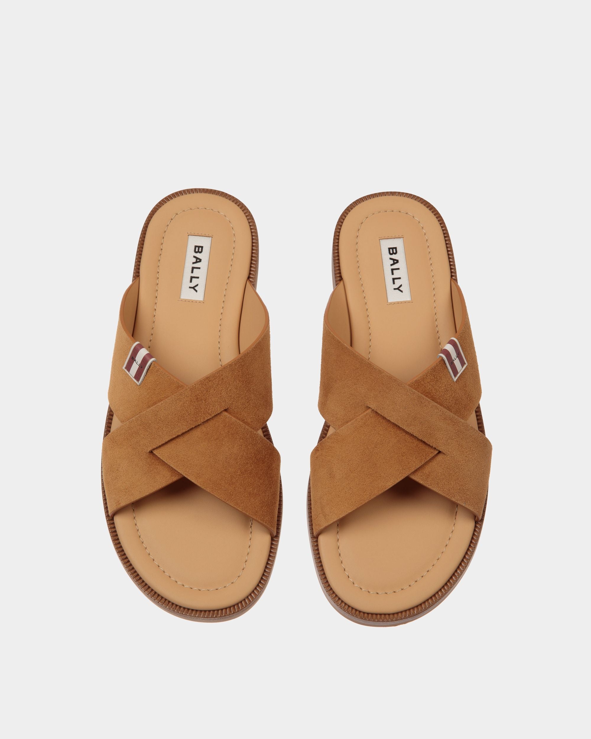 Sandale Glide En Daim Marron - Homme - Bally - 04