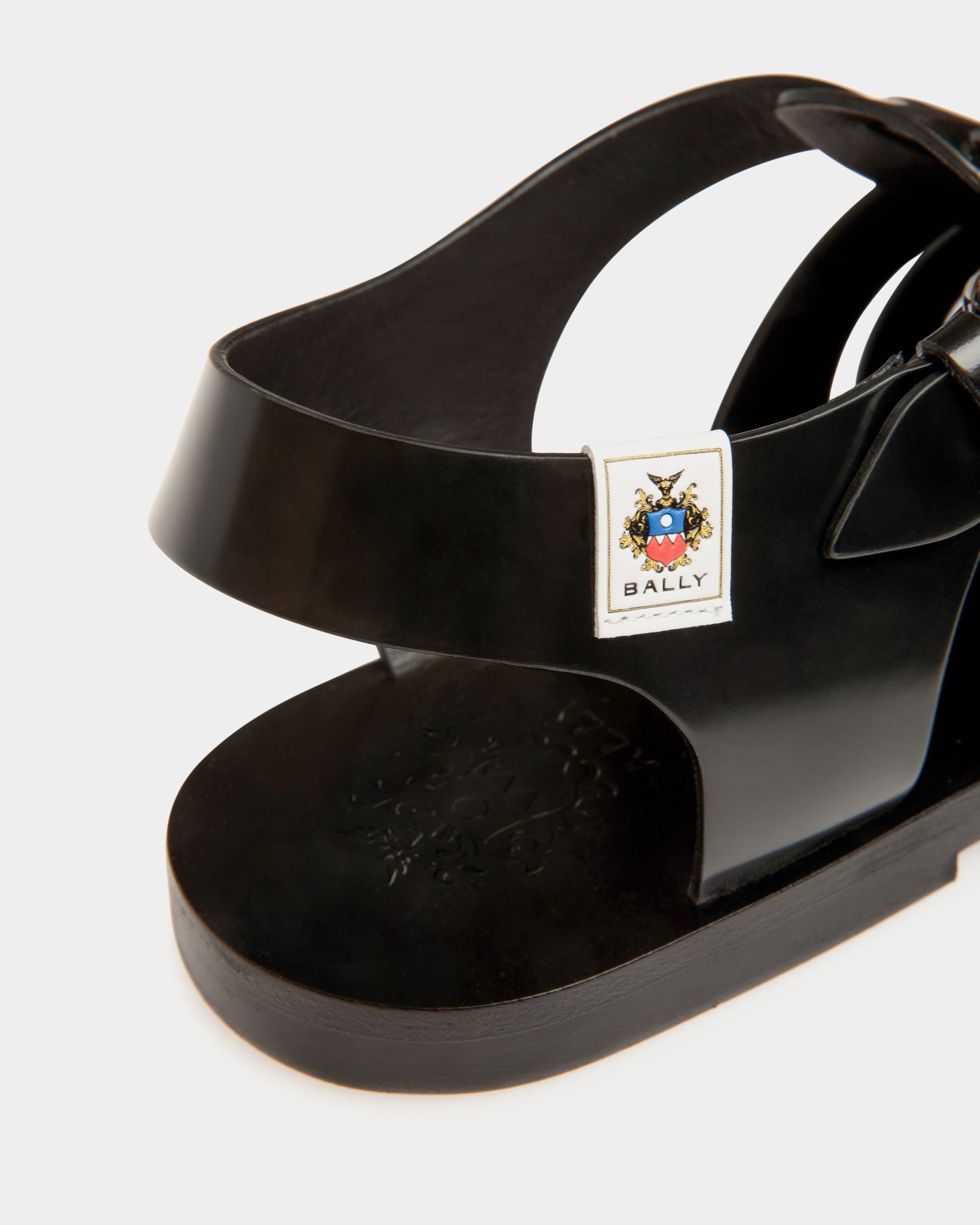 Sandale Chateau En Cuir Noir - Homme - Bally - 06