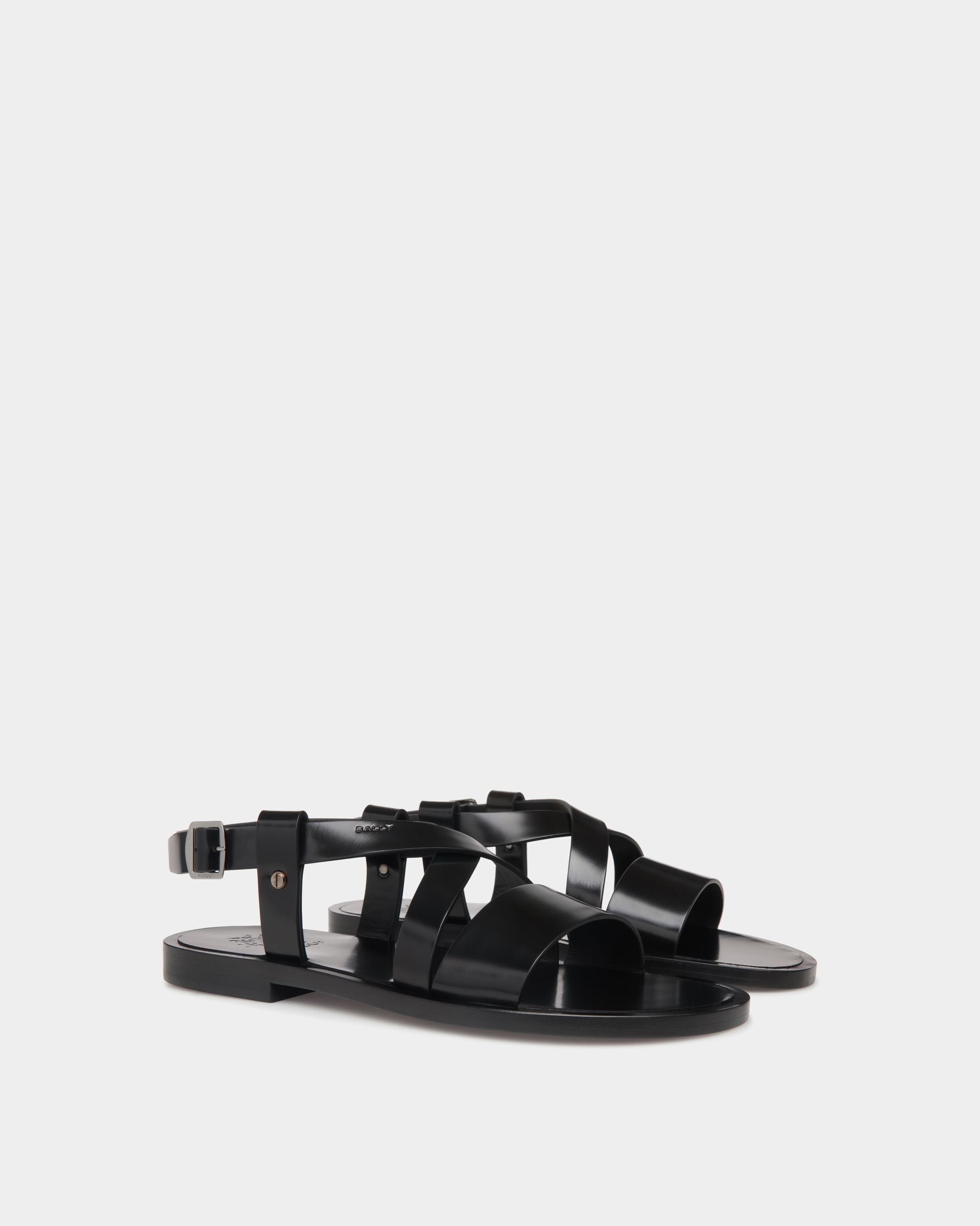 Sandale Salis En Cuir Noir - Homme - Bally - 02