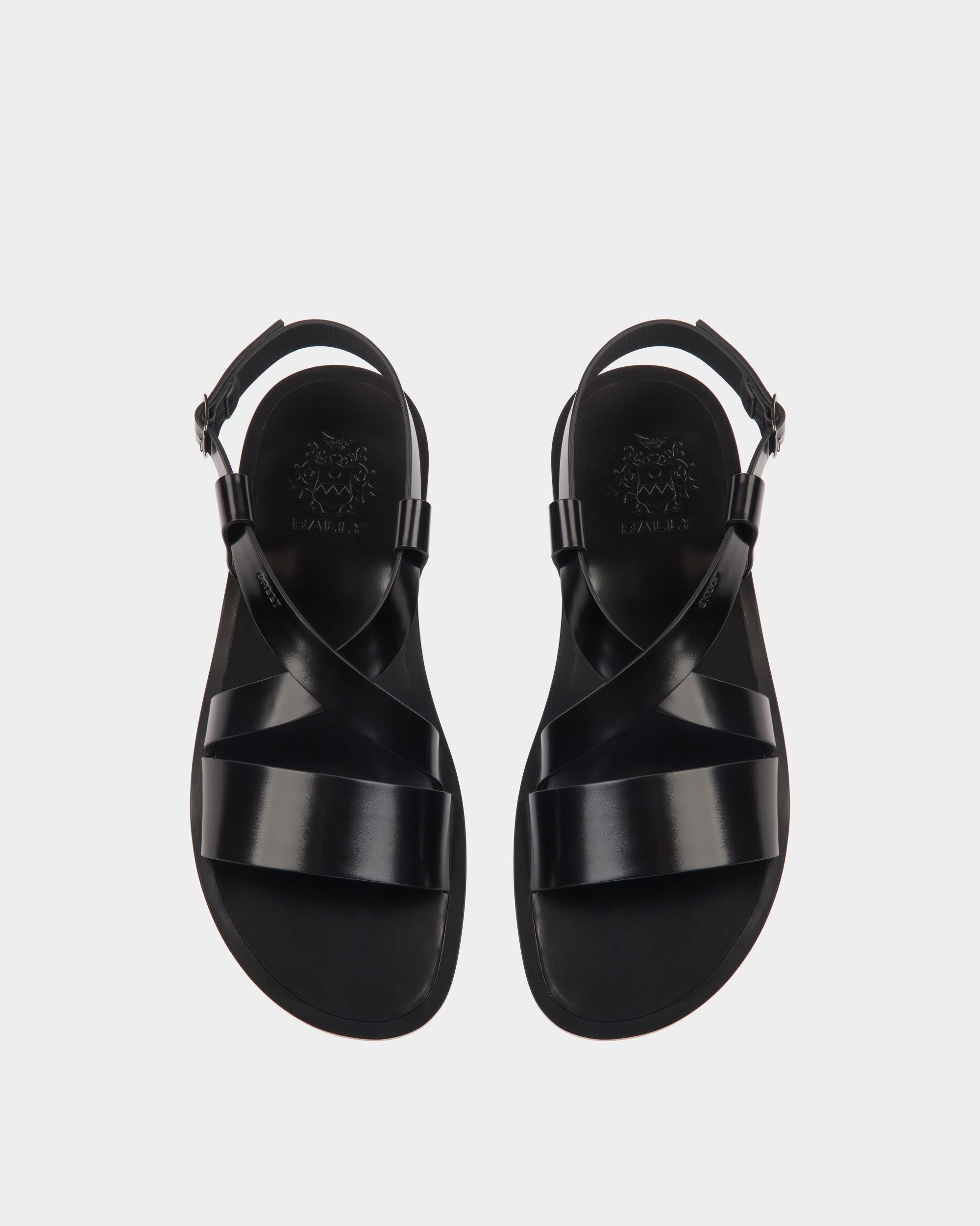 Sandale Salis En Cuir Noir - Homme - Bally - 04