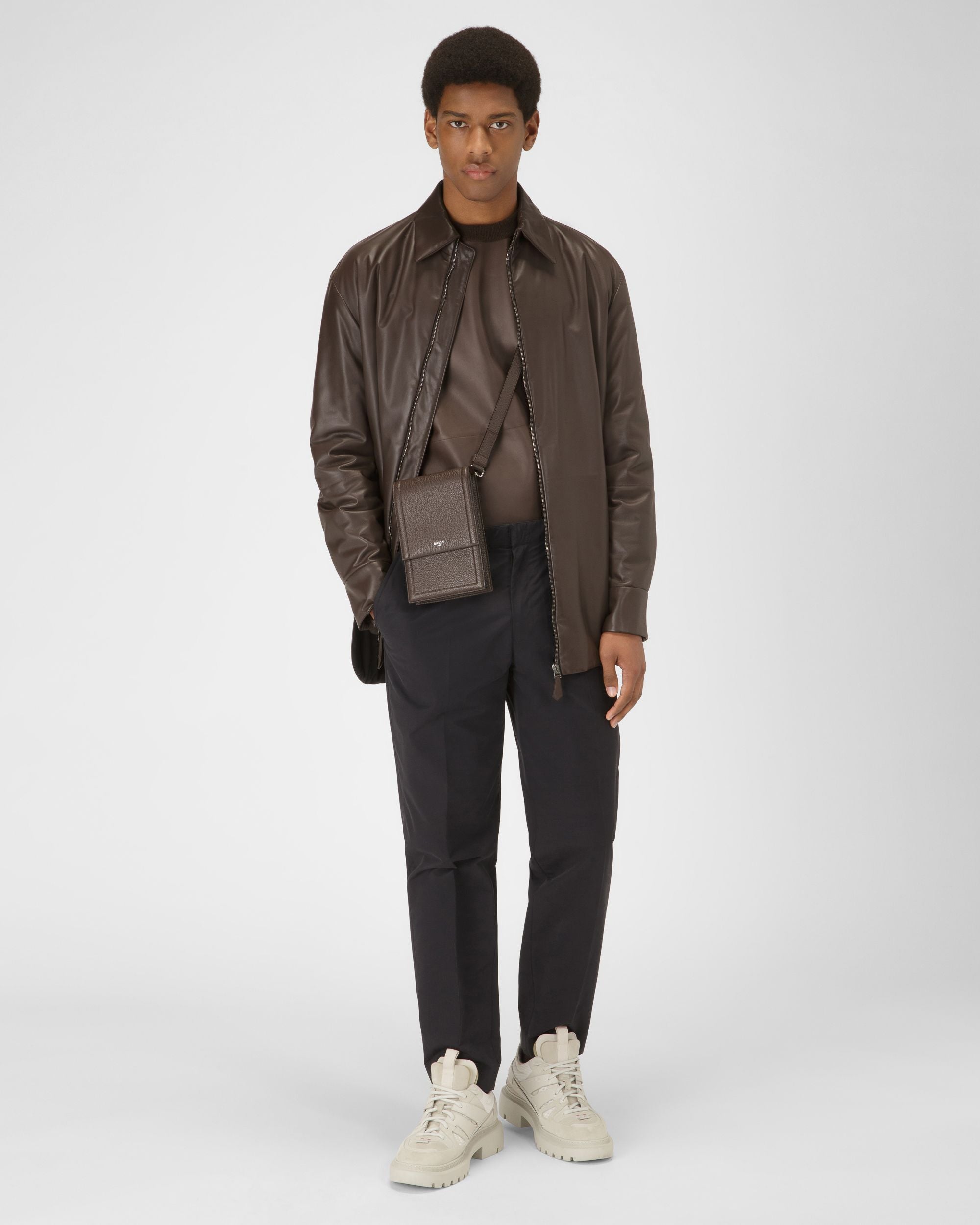 Pantalon Chino En Coton Mélangé Noir - Homme - Bally - 05