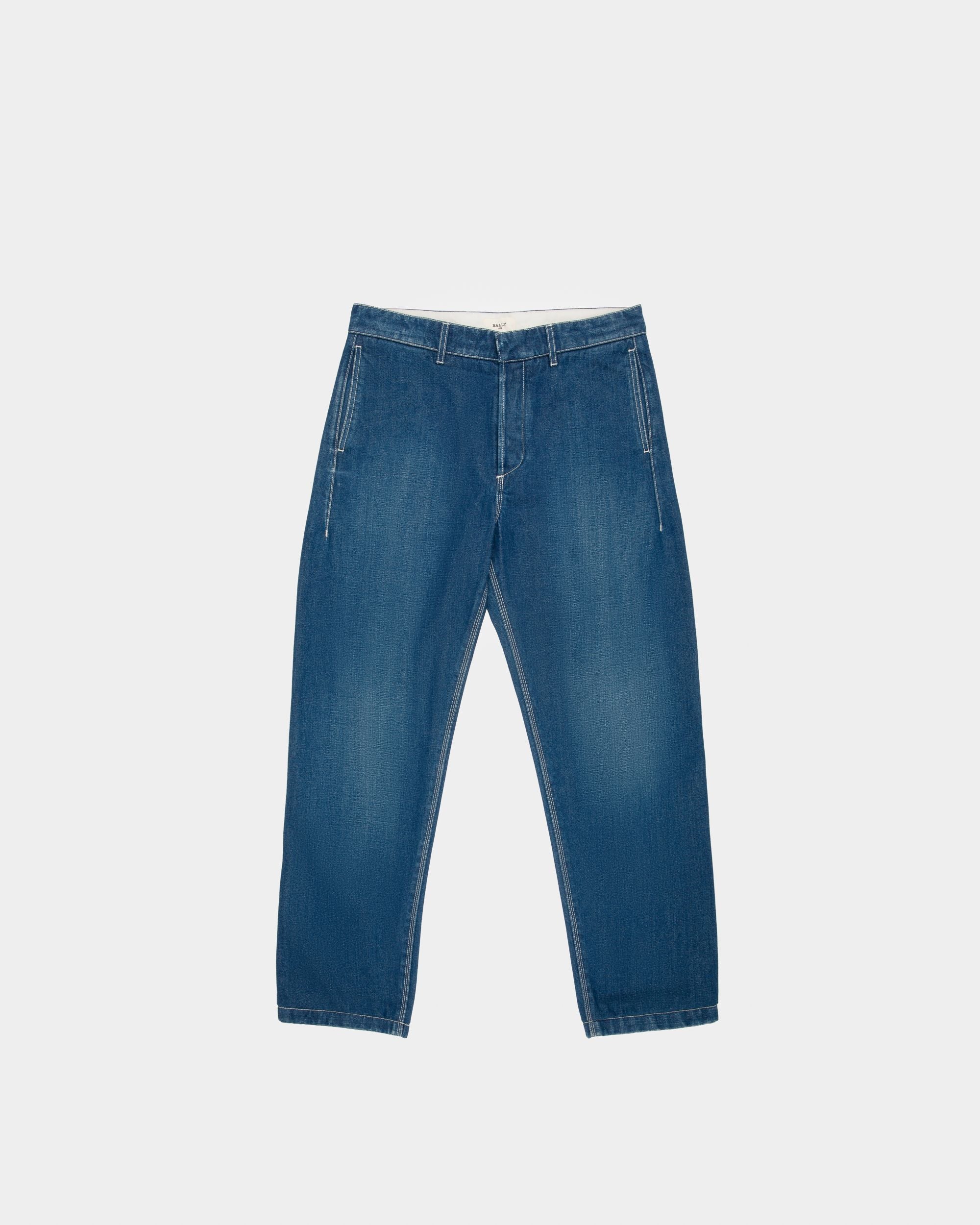 Pantalon En Coton Bleu - Homme - Bally - 01