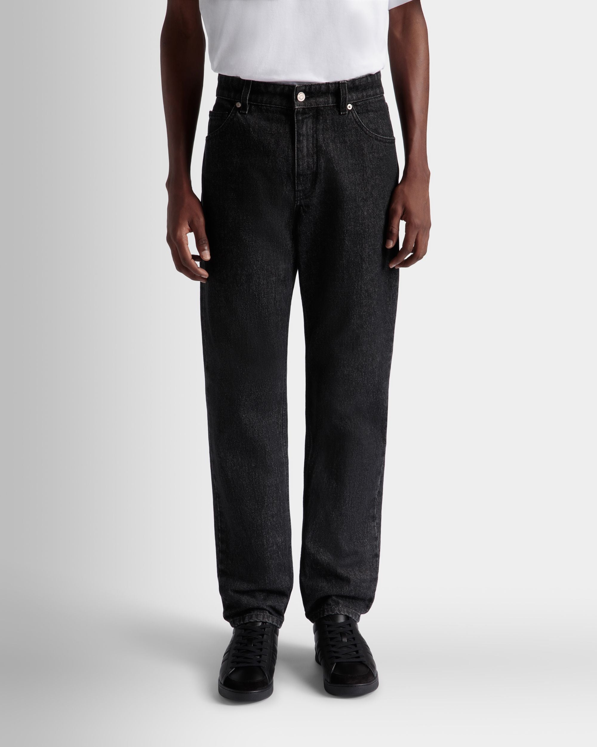 Pantalon 5 Poches En Coton Gris - Homme - Bally - 03