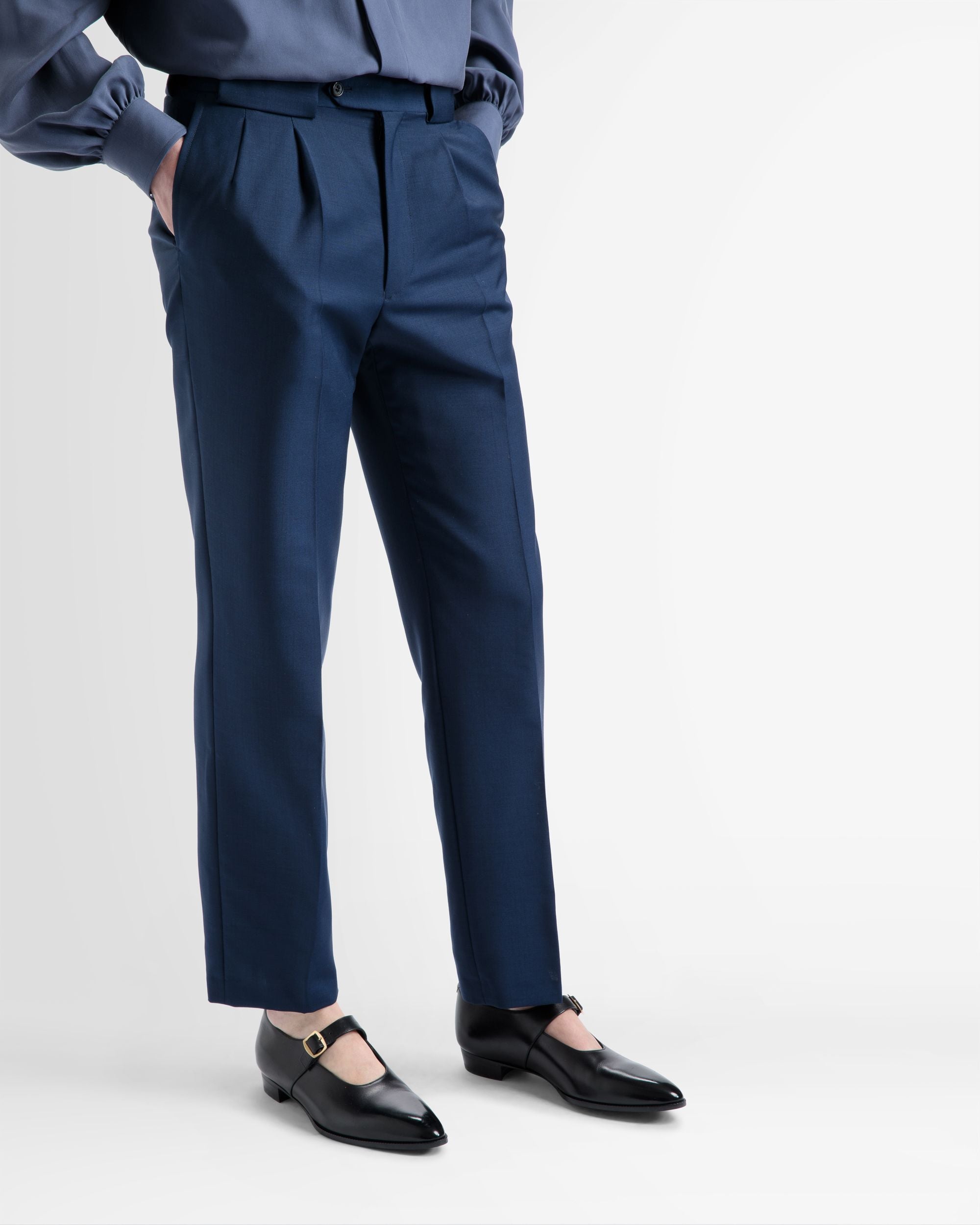 Pantalon Droit En Laine Mélangée - Homme - Bally - 02