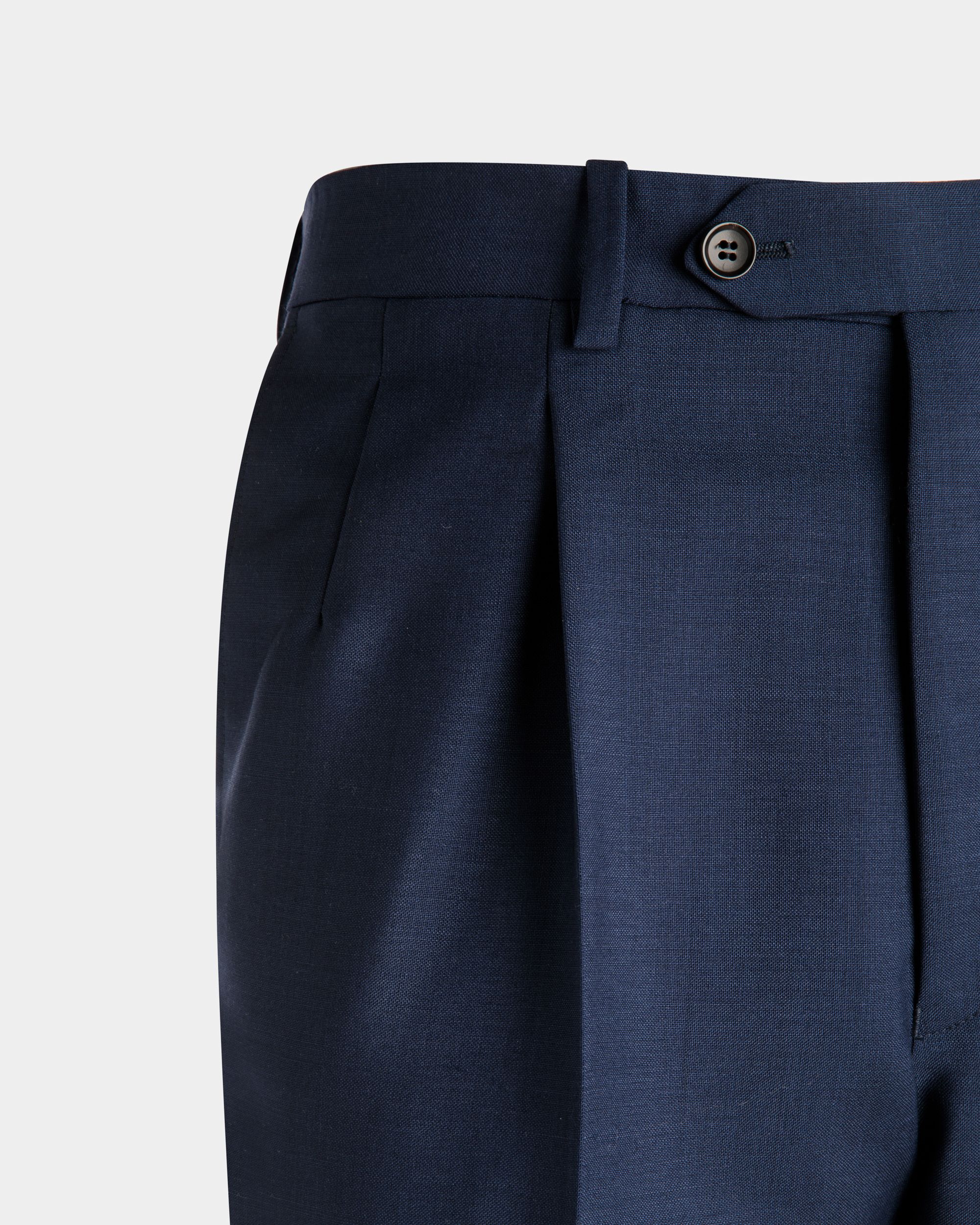 Pantalon Droit En Laine Mélangée - Homme - Bally - 04