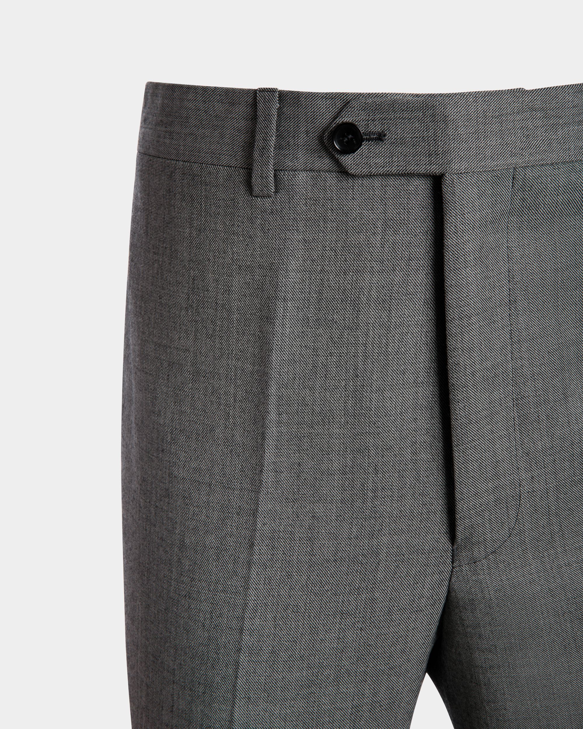 Trousers Trousers In Grey Wool - Homme - Bally - 02