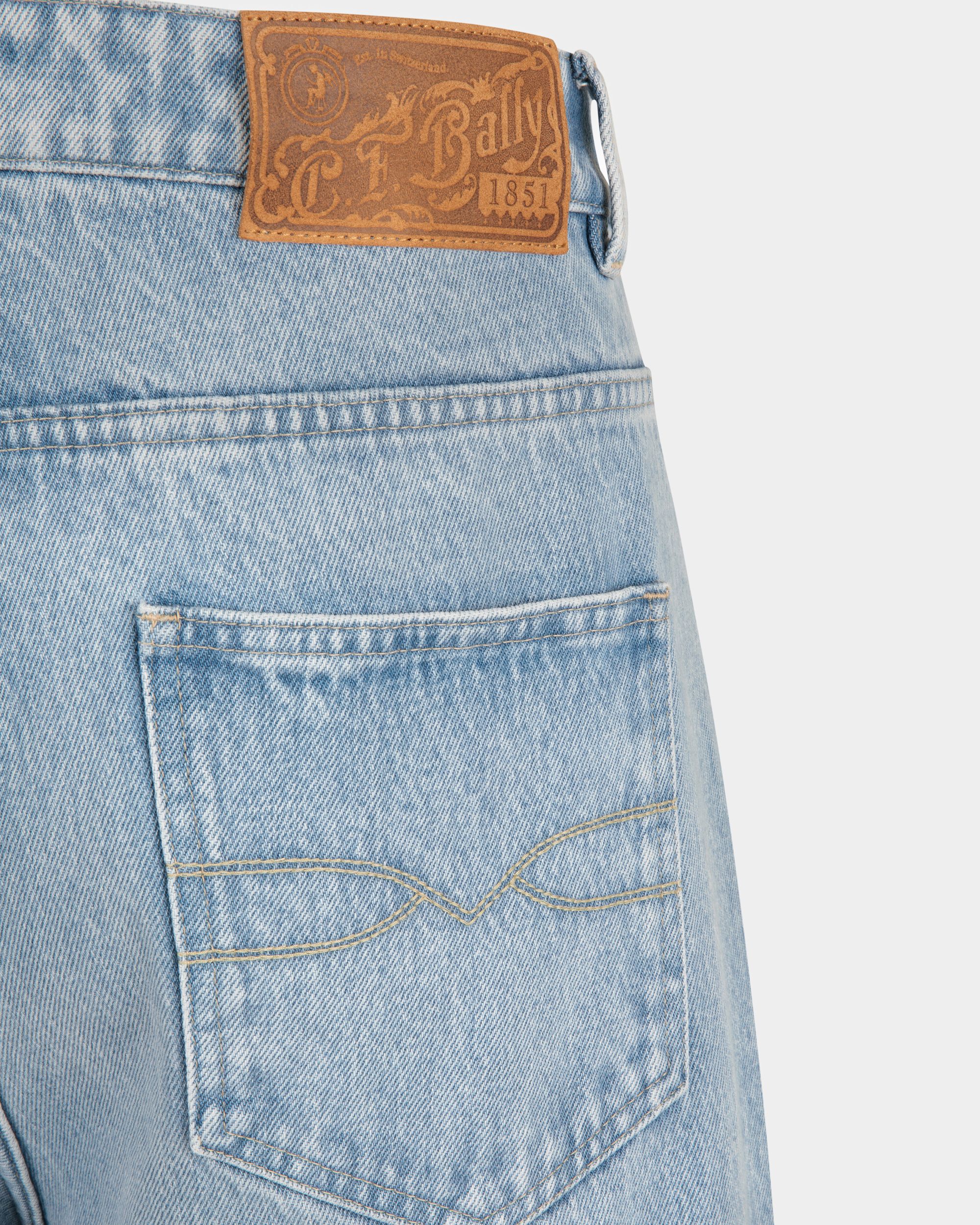 Pantalon Décontracté En Denim De Coton Indigo Clair - Homme - Bally - 02
