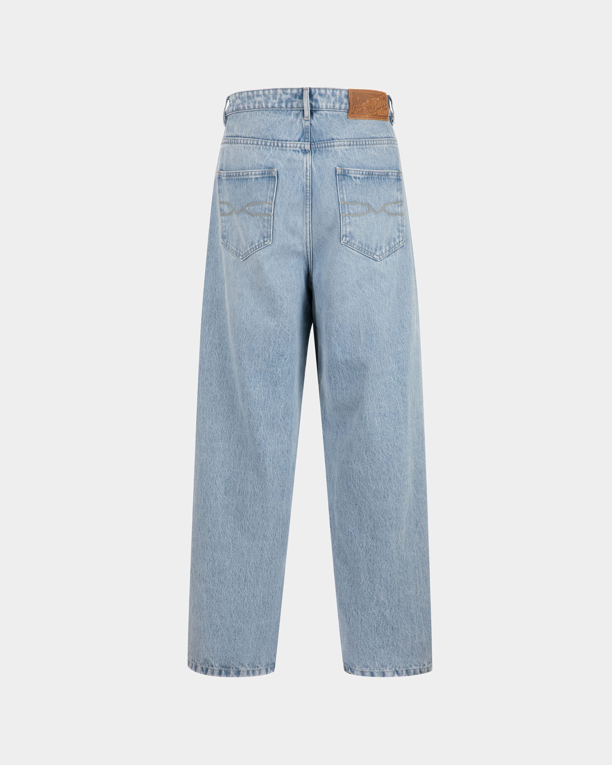 Pantalon Décontracté En Denim De Coton Indigo Clair - Homme - Bally - 03