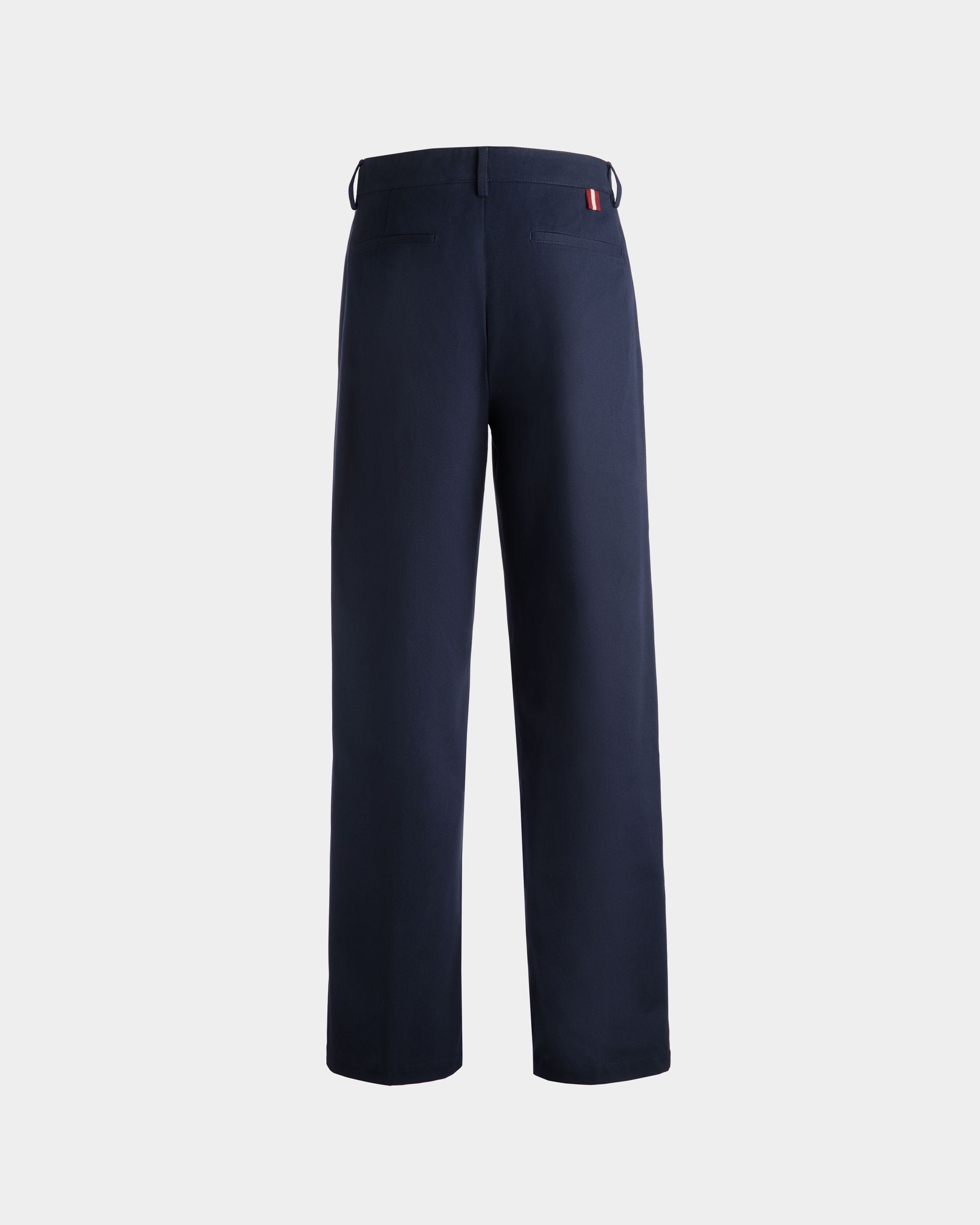 Pantalon En Coton Bleu Foncé - Homme - Bally - 07