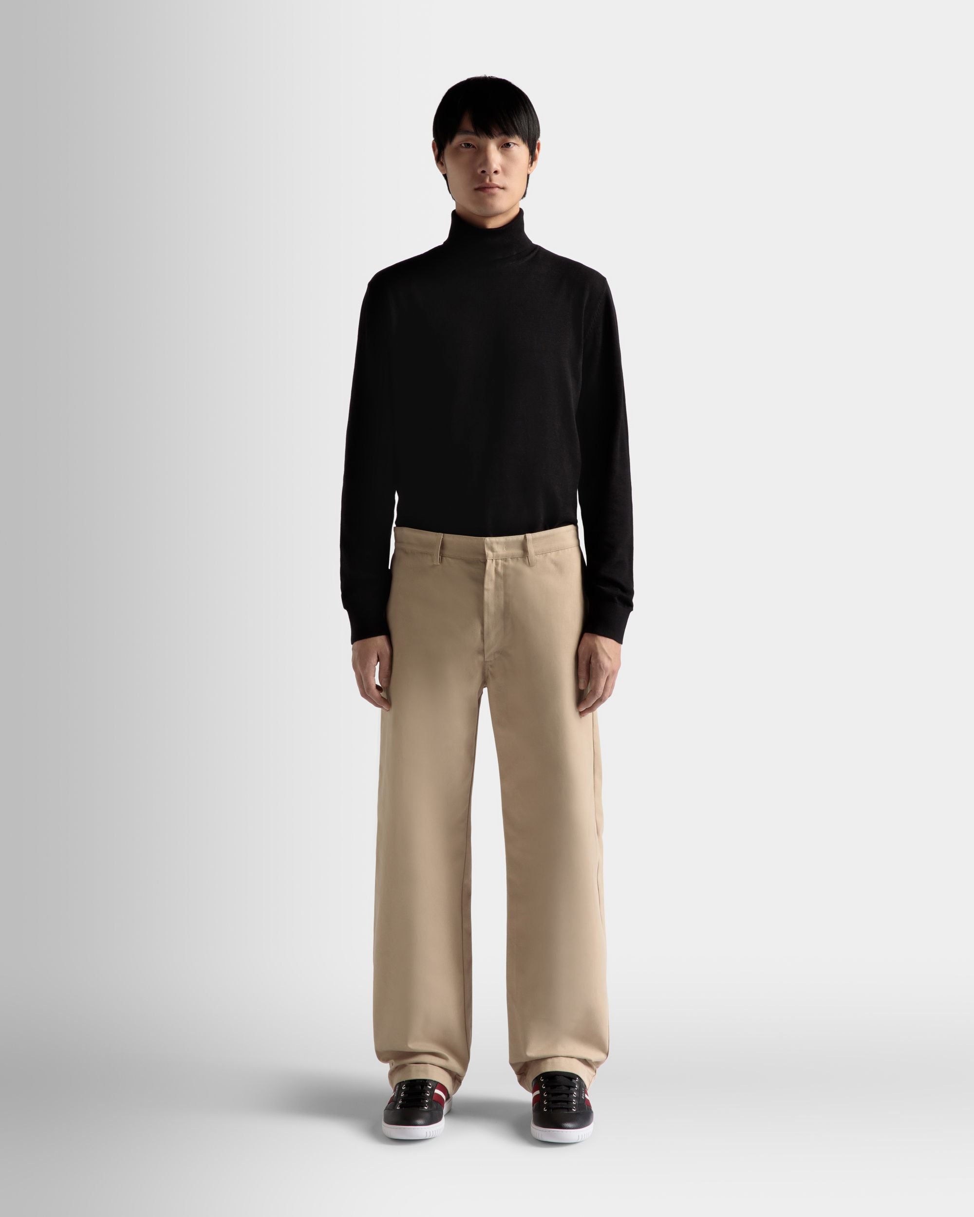 Pantalon En Coton Camel - Homme - Bally - 02