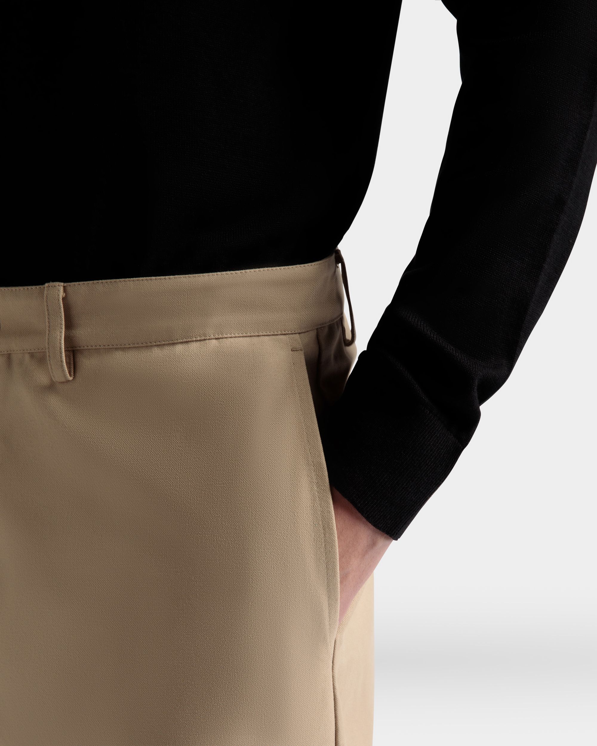 Pantalon En Coton Camel - Homme - Bally - 04