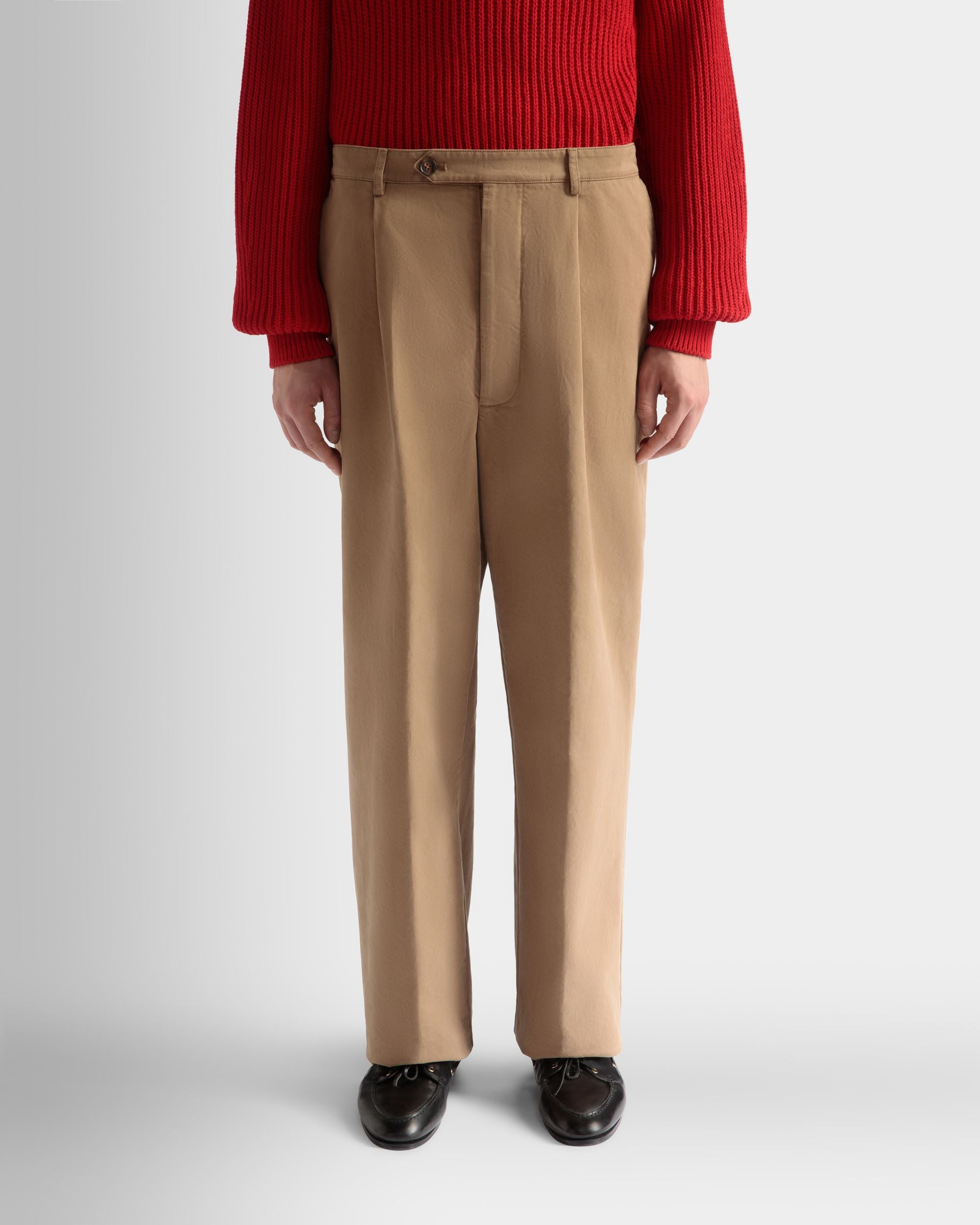 Pantalon En Coton Camel - Homme - Bally - 03