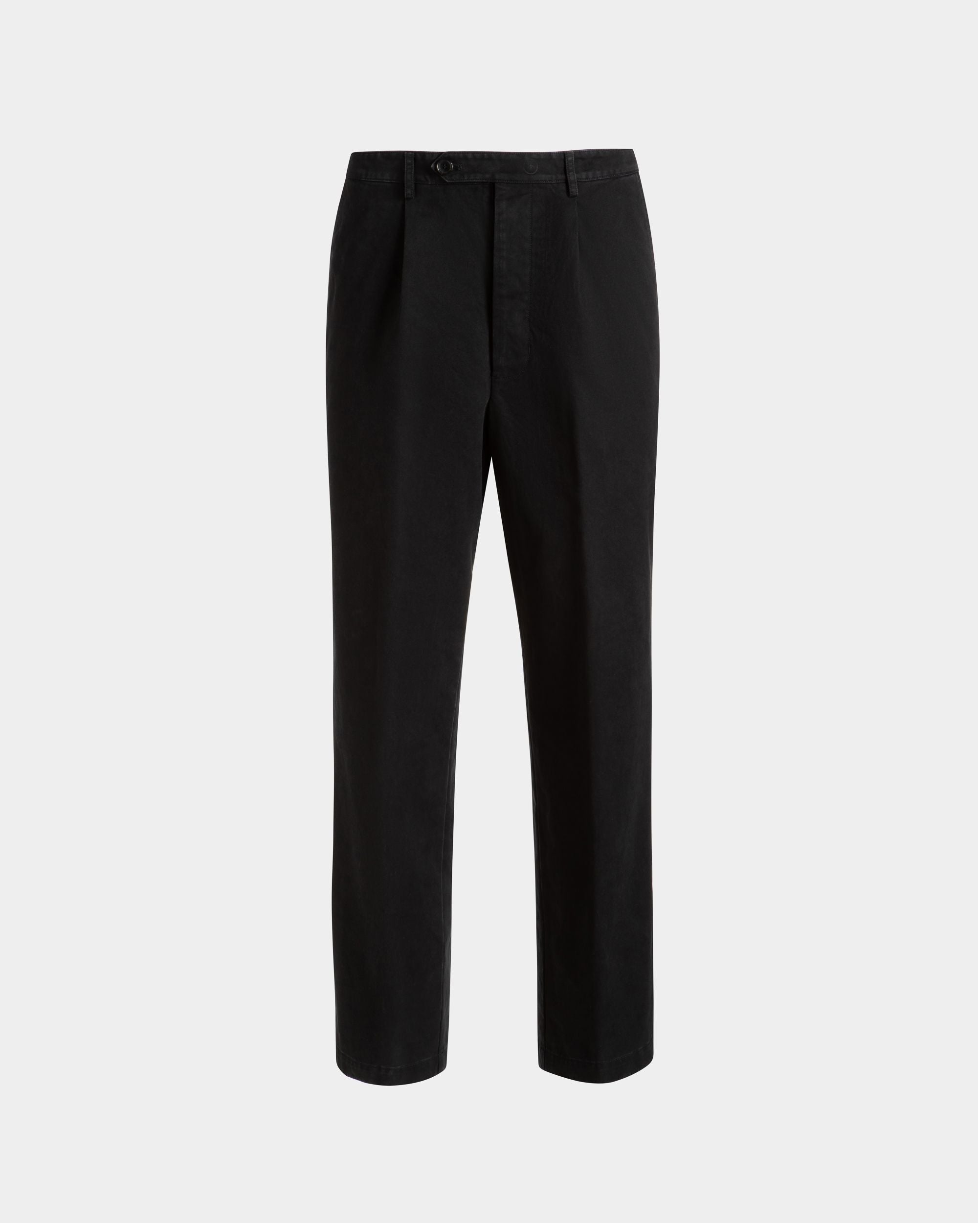 Pantalon En Coton Noir - Homme - Bally - 01