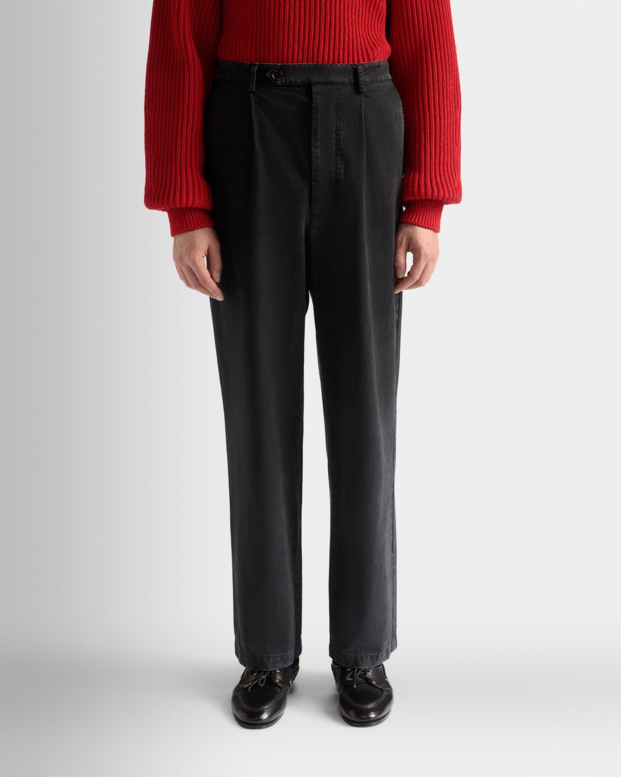 Pantalon En Coton Noir - Homme - Bally - 03