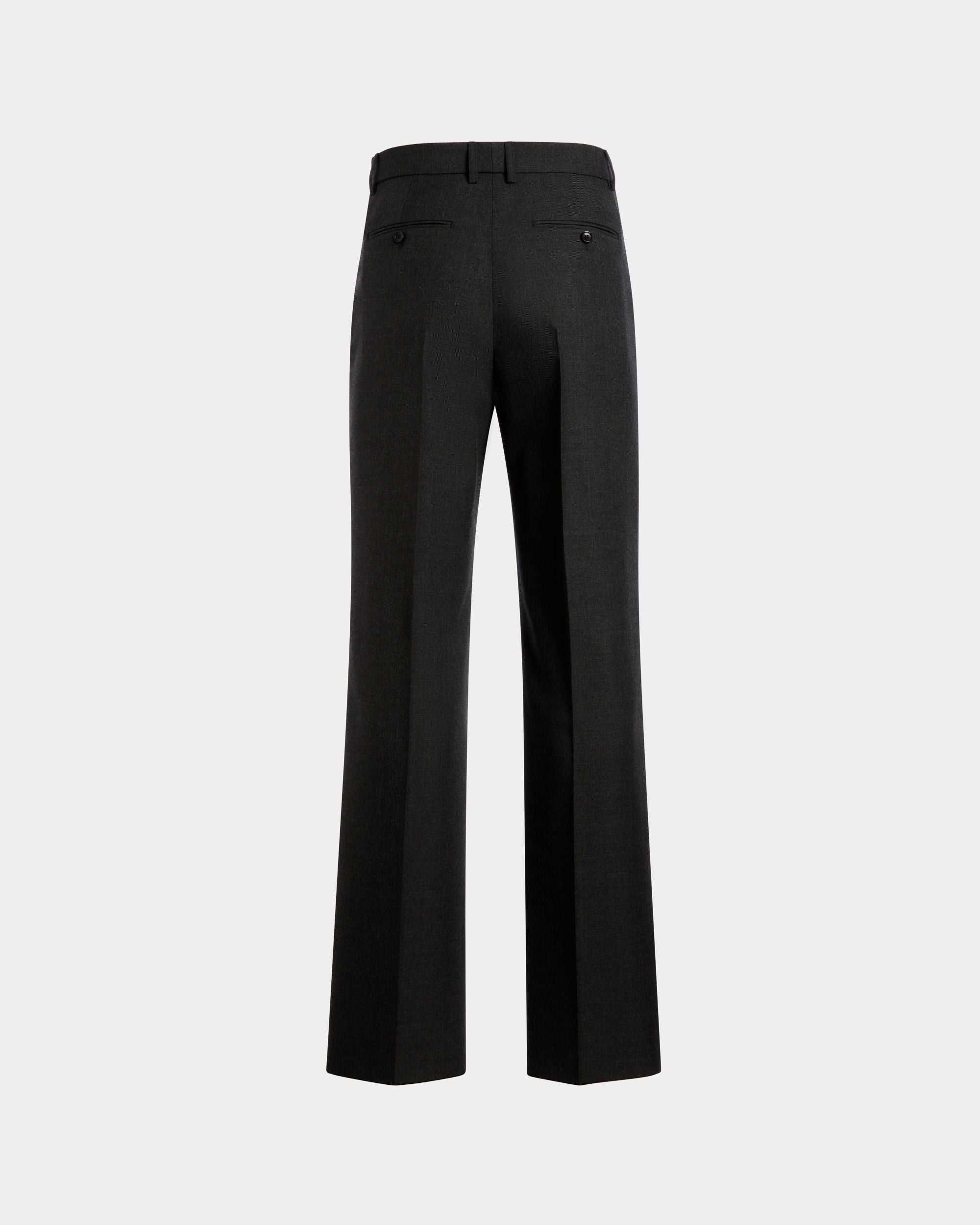 Pantalon En Laine Mélangée Gris Chiné - Homme - Bally - 07