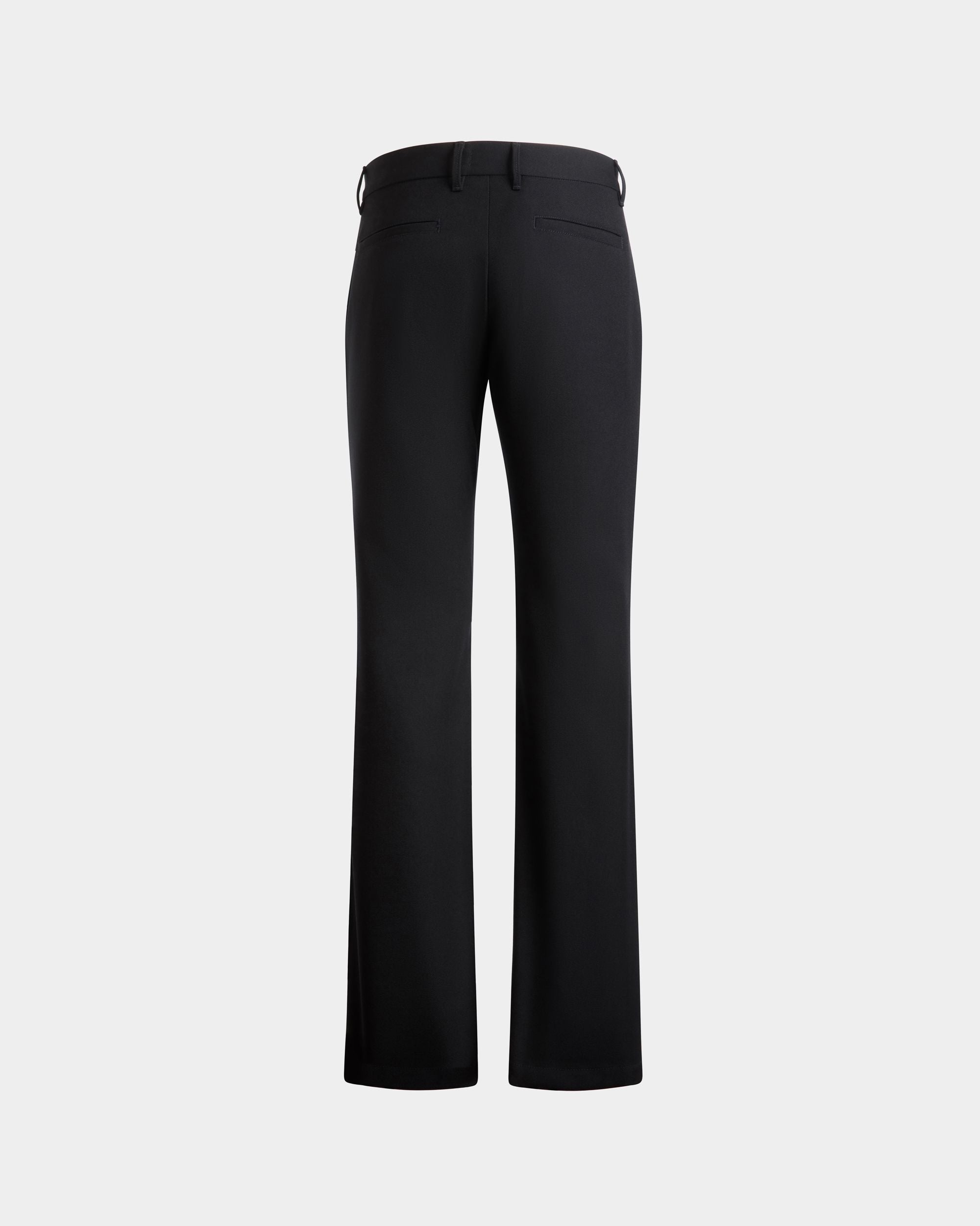 Pantalon Évasé En Laine Navy Blue - Homme - Bally - 07