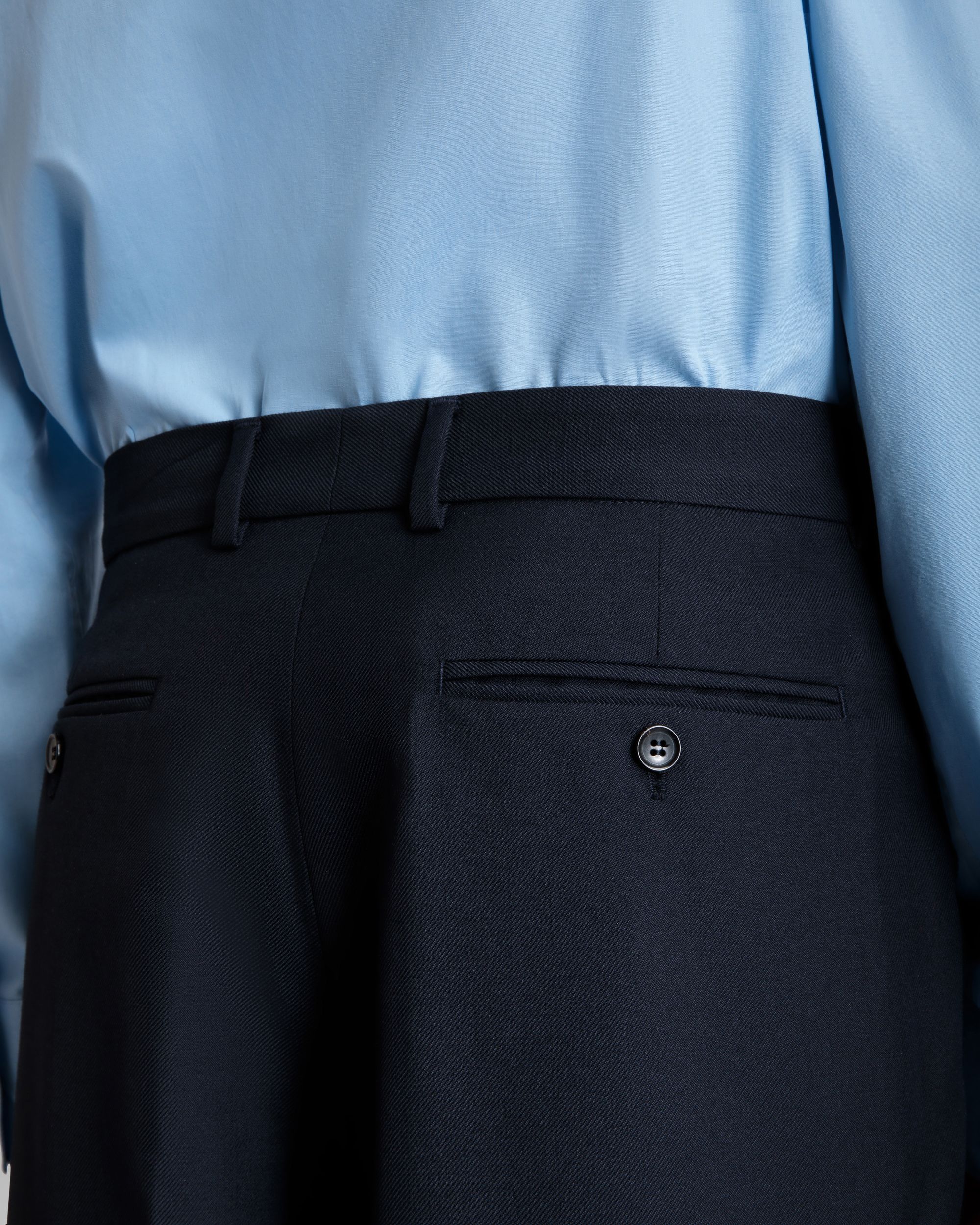 Pantalon À Pinces En Laine Mélangée Navy Blue - Homme - Bally - 08