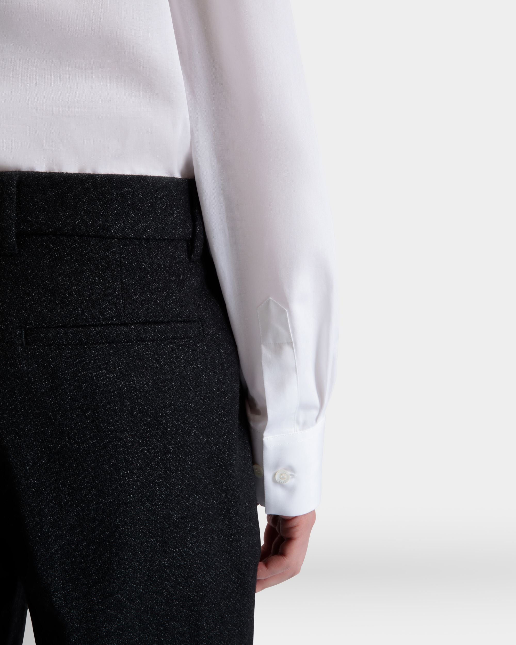 Pantalon À Pinces En Laine Gris Foncé - Homme - Bally - 08