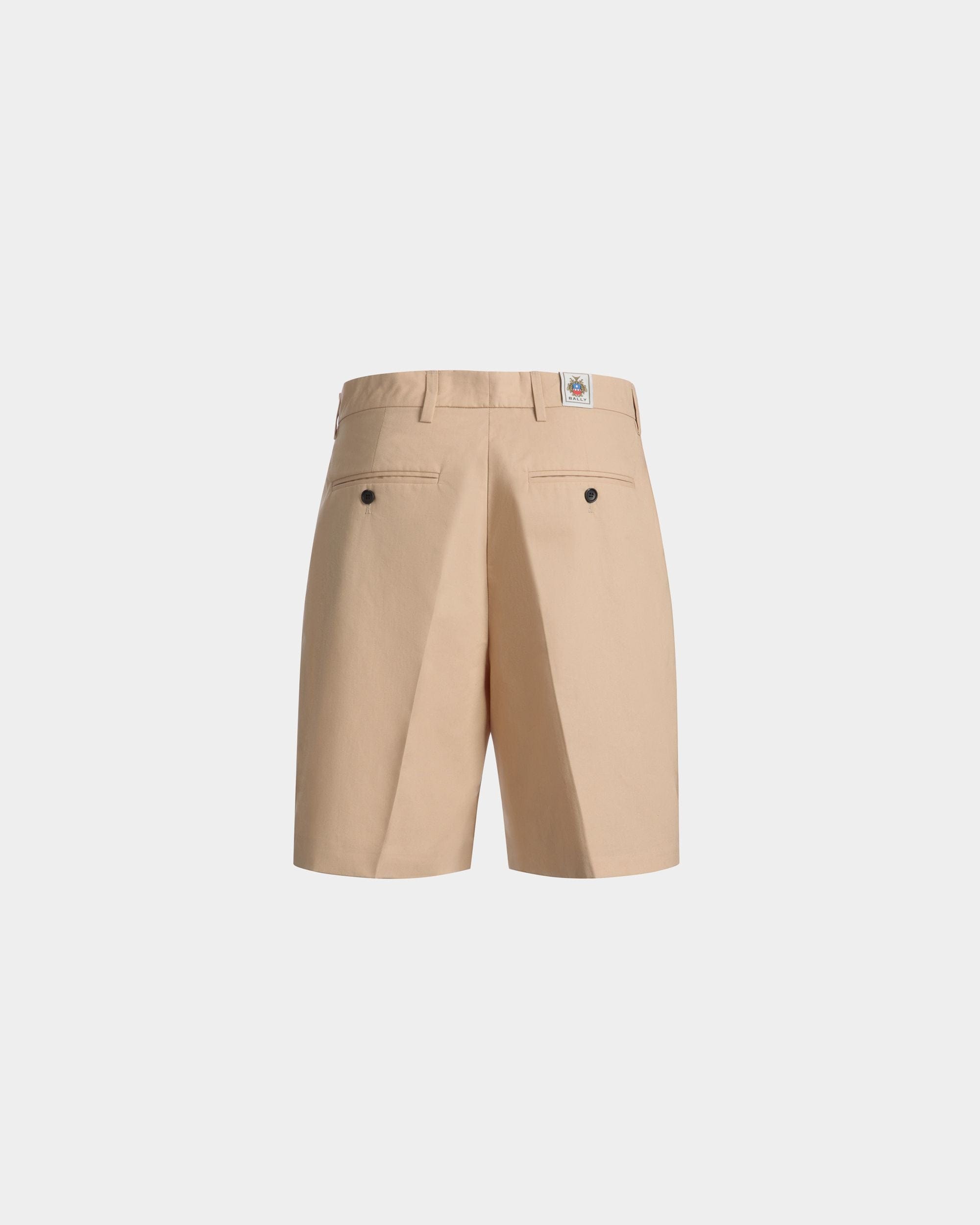 Short Plissé En Coton Mélangé Cream - Homme - Bally - 03