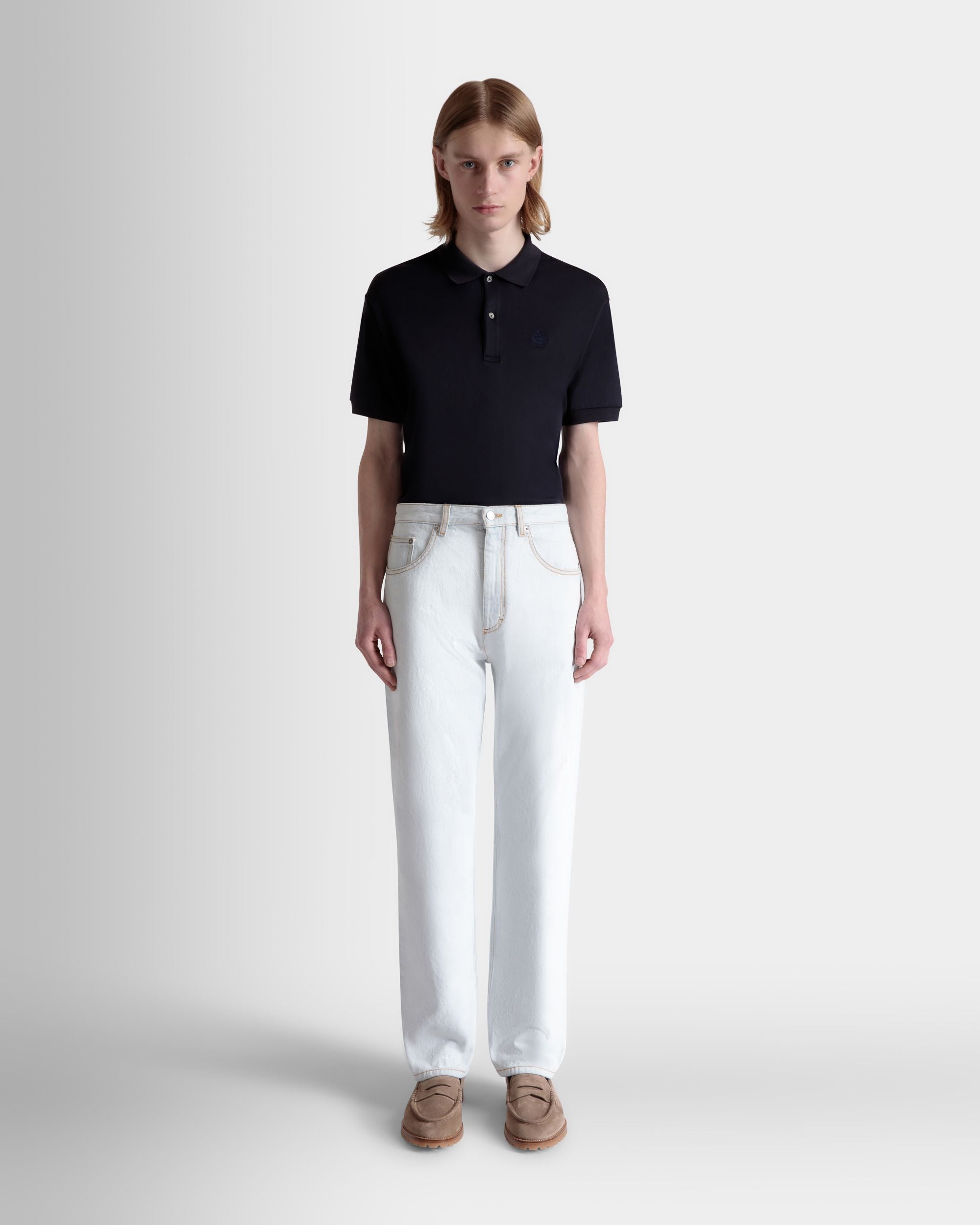Pantalon En Denim De Coton Light Blue - Homme - Bally - 02