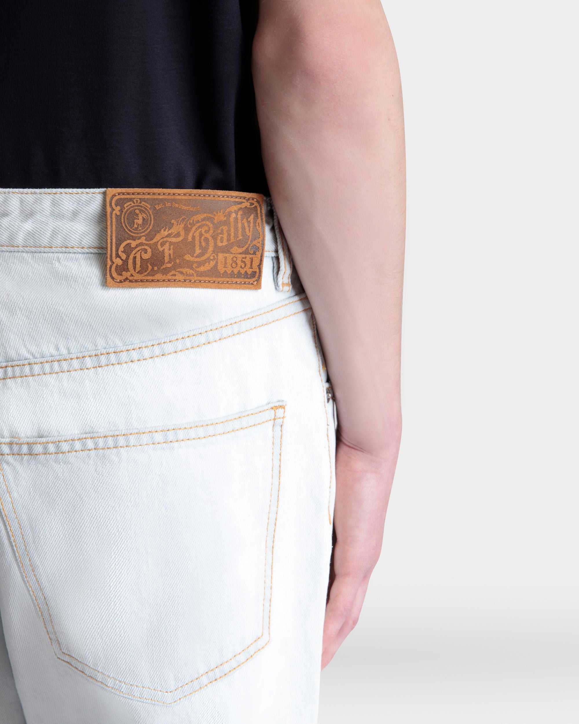 Pantalon En Denim De Coton Light Blue - Homme - Bally - 03