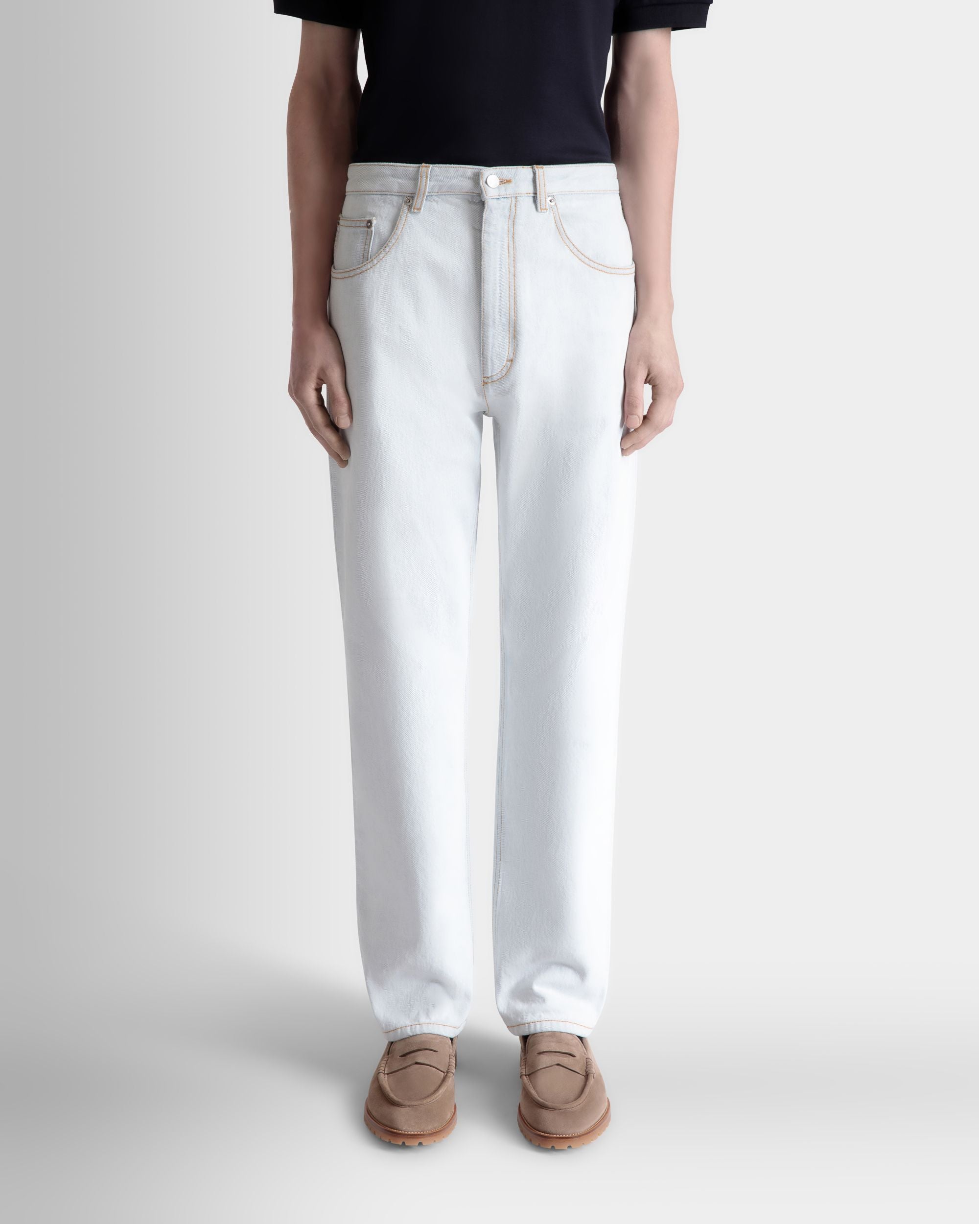 Pantalon En Denim De Coton Light Blue - Homme - Bally - 08