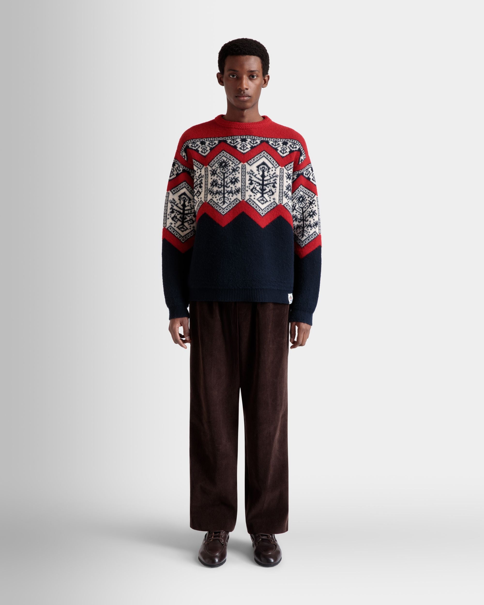 Pantalon À Pinces De La Capsule D’hiver En Velours Côtelé De Coton Ebano - Homme - Bally - 02