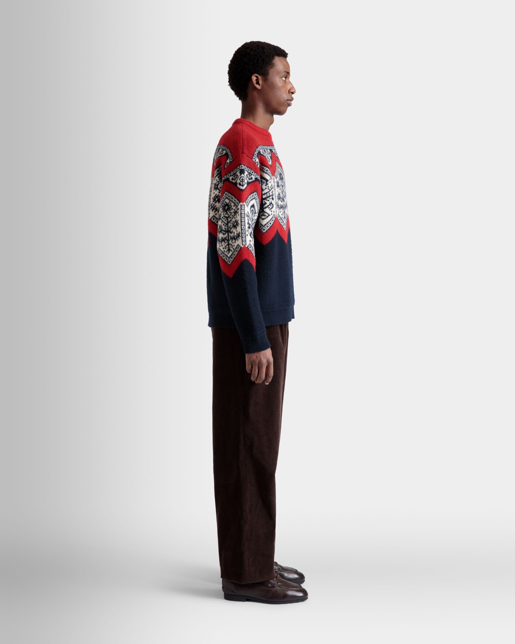 Pantalon À Pinces De La Capsule D’hiver En Velours Côtelé De Coton Ebano - Homme - Bally - 05