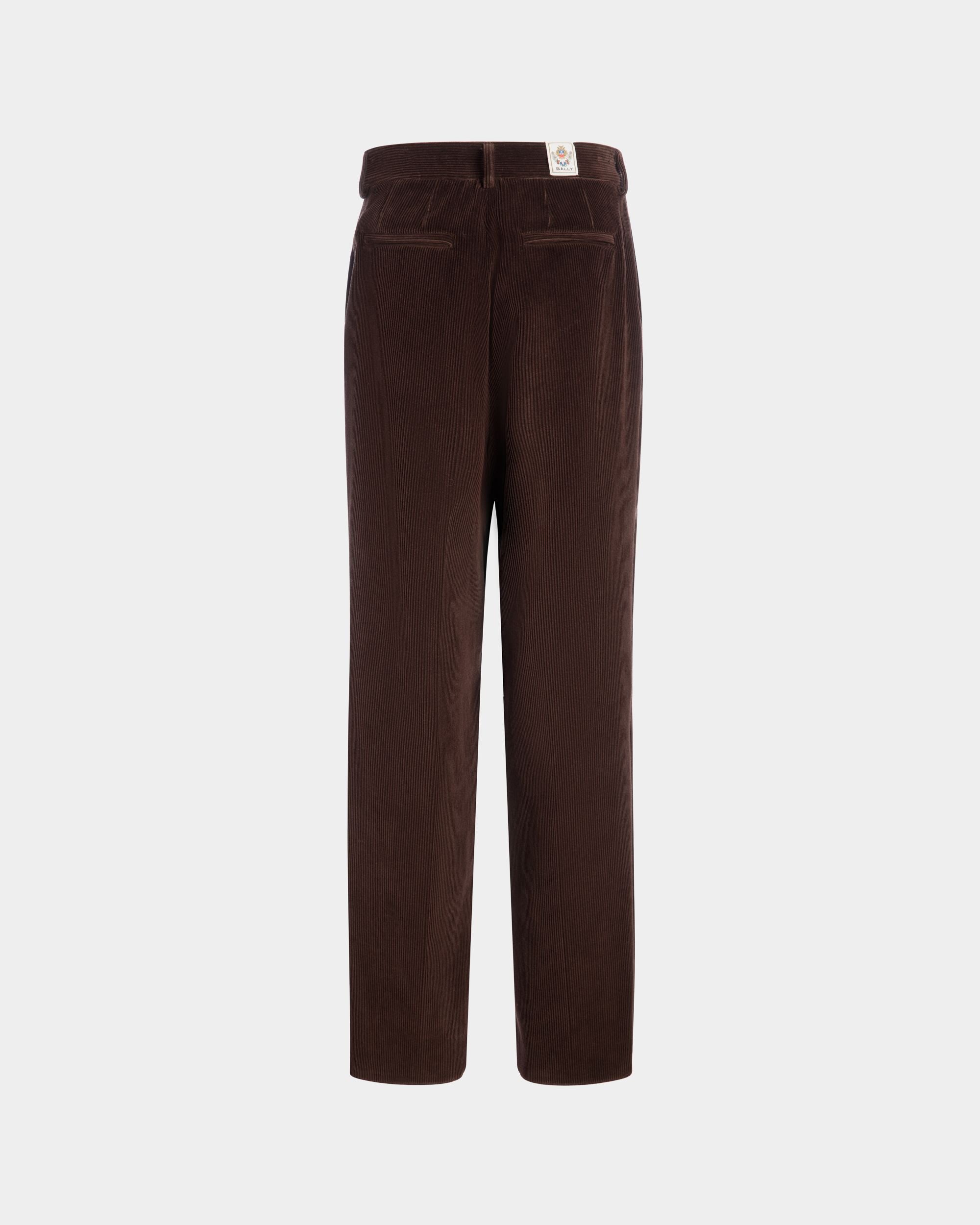 Pantalon À Pinces De La Capsule D’hiver En Velours Côtelé De Coton Ebano - Homme - Bally - 07